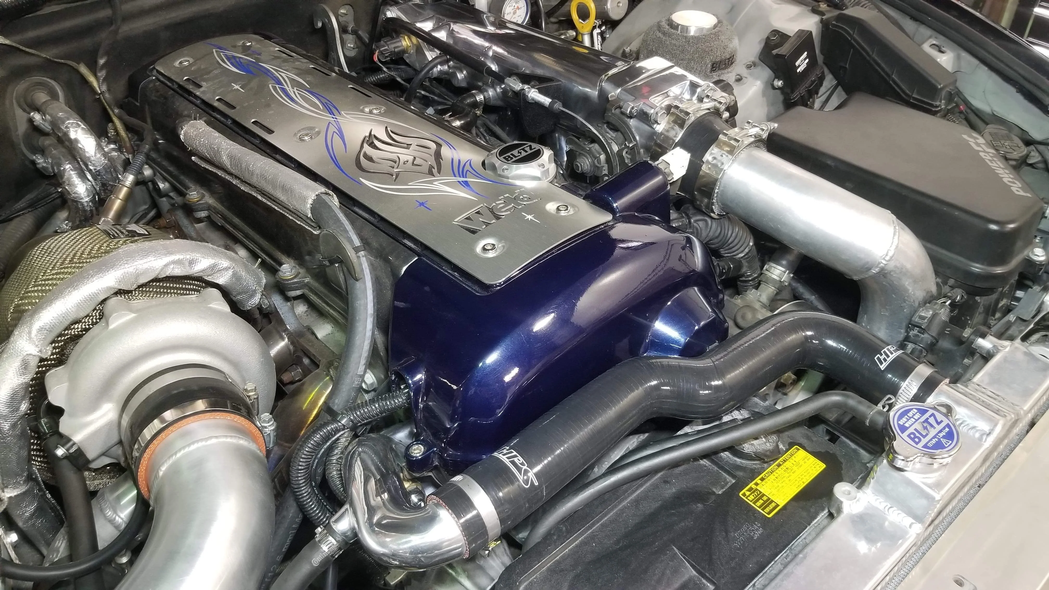 HPS Performance Silicone Radiator Hoses Lexus IS300 with 1JZ/2JZ Swap (01-05) Blue / Black / Red - Image 4