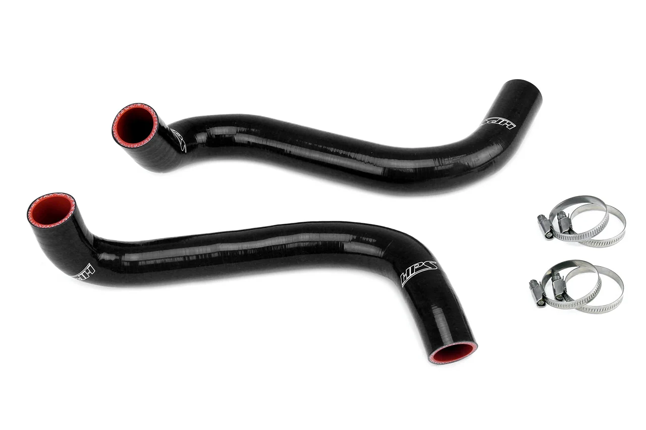 HPS Performance Silicone Radiator Hoses Mercedes 300D 3.0L Diesel (1984-1985) Black / Red