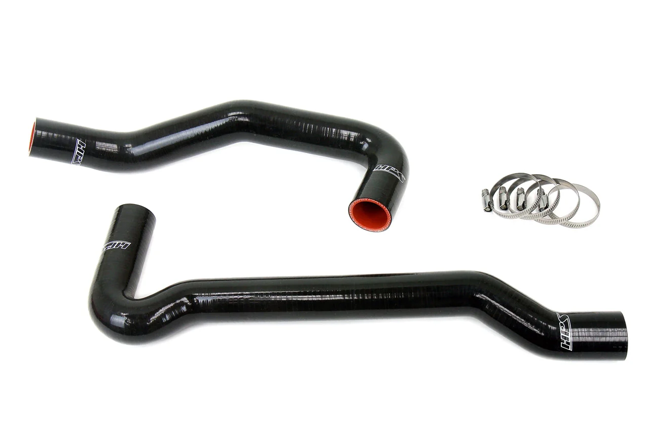 HPS Performance Silicone Radiator Hoses Nissan 240SX S13 / S14 / S15 2JZ Swap w/ SR20DET Radiator - Blue / Black / Red - Image 2