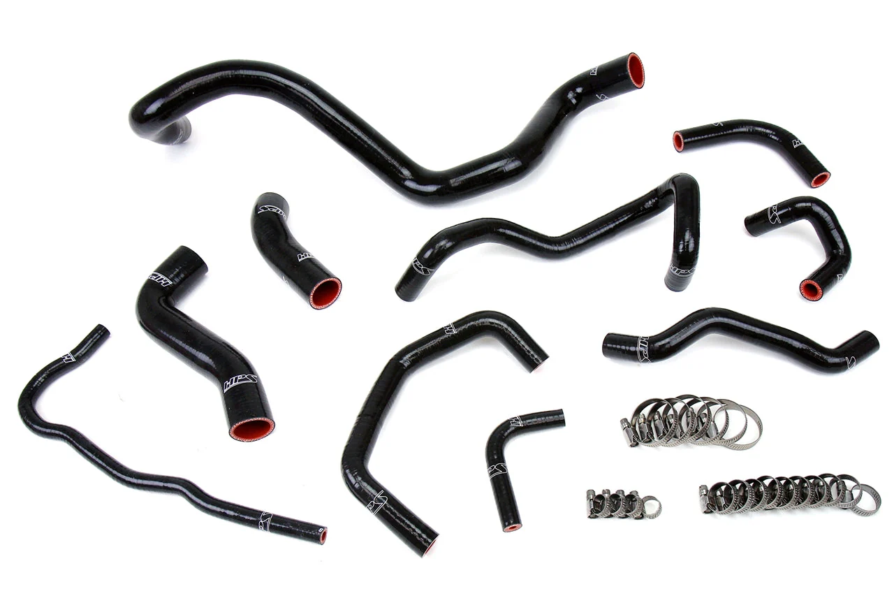 HPS Performance Silicone Hose Kit for VW Golf / GTI MK4 1.8T Turbo Manual Trans (99-06) Radiator or Heater Hoses - Blue / Black / Red - Image 2