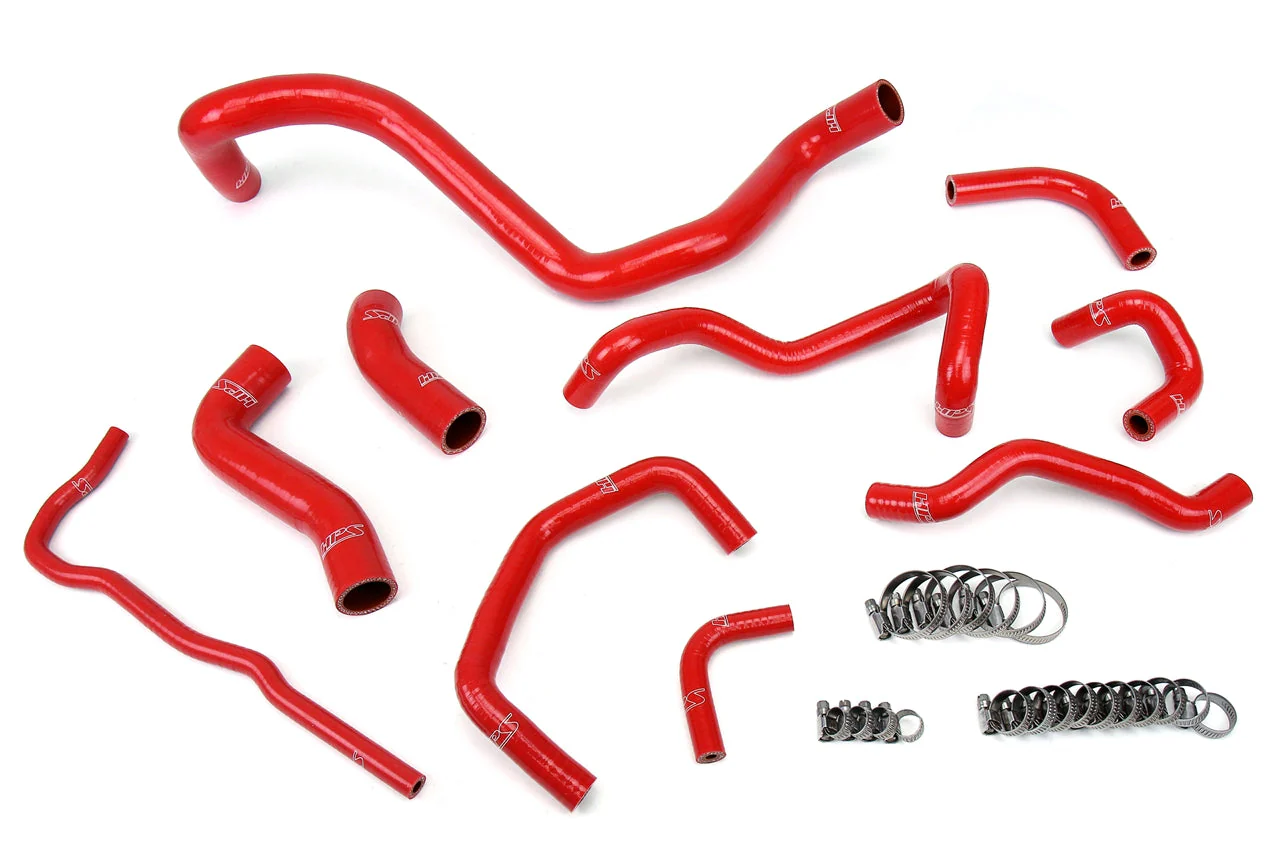 HPS Performance Silicone Hose Kit for VW Golf / GTI MK4 1.8T Turbo Manual Trans (99-06) Radiator or Heater Hoses - Blue / Black / Red - Image 3