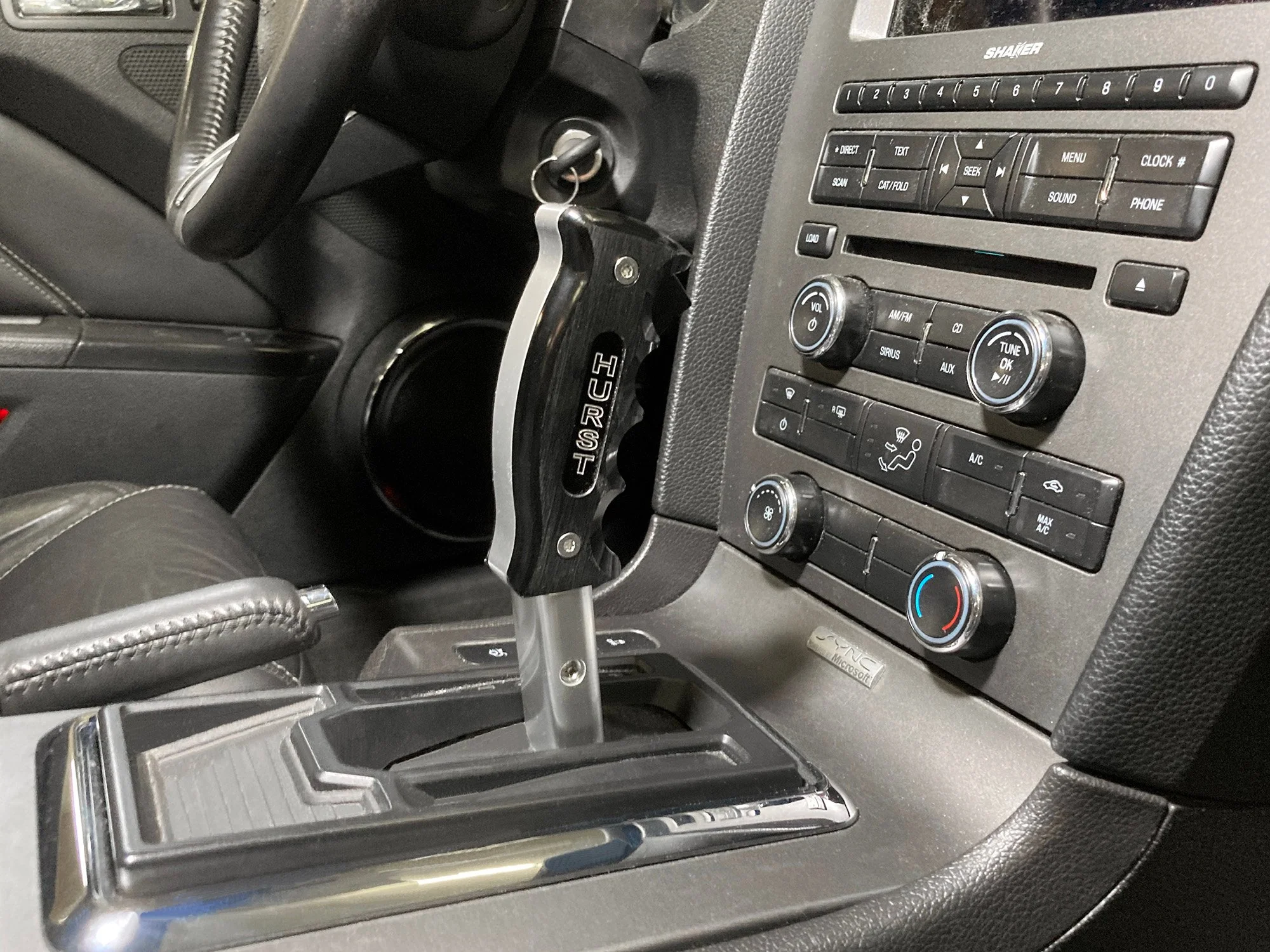 Hurst Billet/ Plus Pistol Grip Auto Shift Handle - Manual Shift Buttons Ford Mustang (2013-2014) 5380440 - Black - Image 10