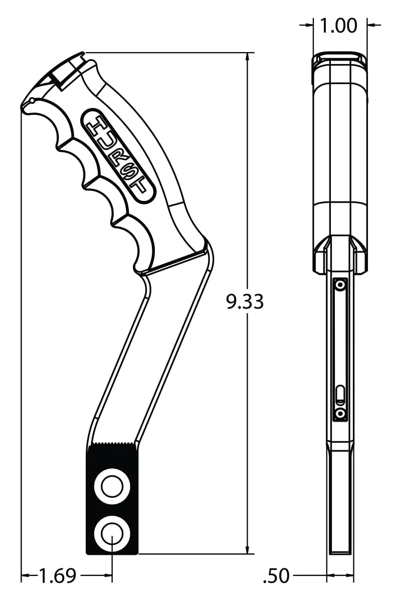 Hurst Nitro Stick Shift Handle - 12V Switch (9.33-inch Tall) 5381000 - Anodized Aluminum - Image 4