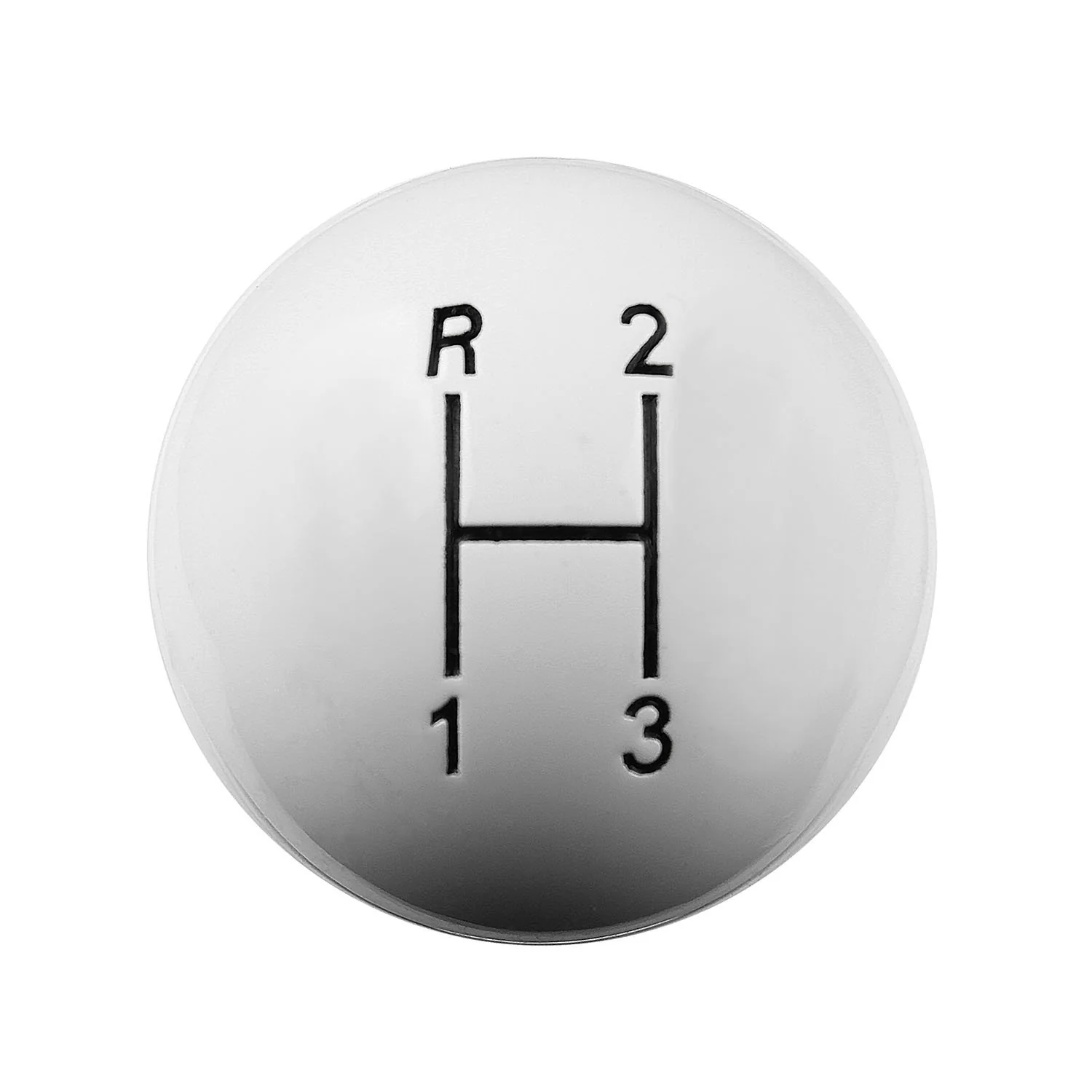Hurst Shift Knob (3-Speed Upper Left Reverse) [3/8-16 Threads] 1637624 - White - Image 3