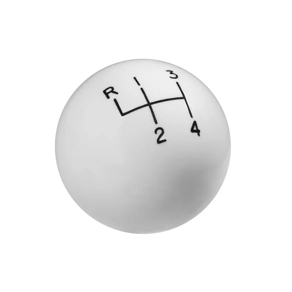 Hurst Shift Knob (4-Speed Upper Left Reverse) [3/8-24 Threads] 1630002 - White