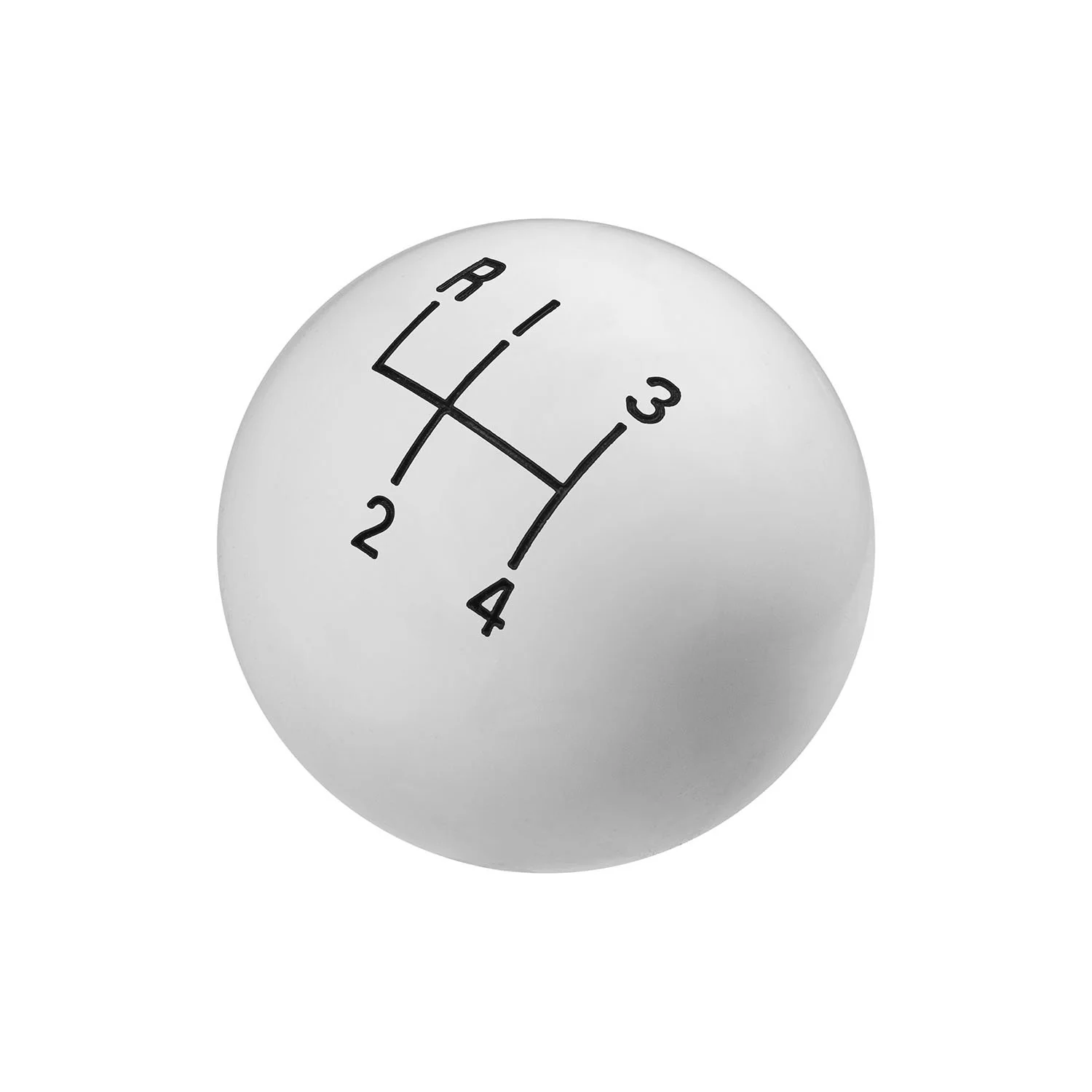 Hurst Shift Knob (4-Speed Upper Left Reverse) [3/8-24 Threads] 1630002 - White - Image 2