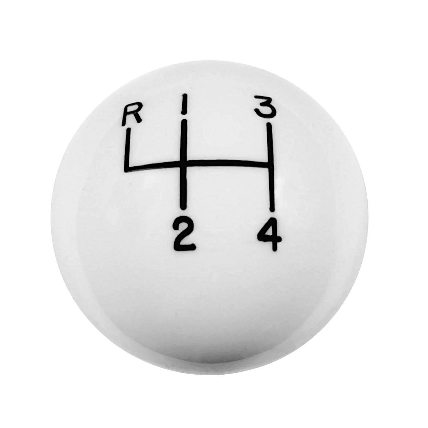 Hurst Shift Knob (4-Speed Upper Left Reverse) [3/8-24 Threads] 1630002 - White - Image 3