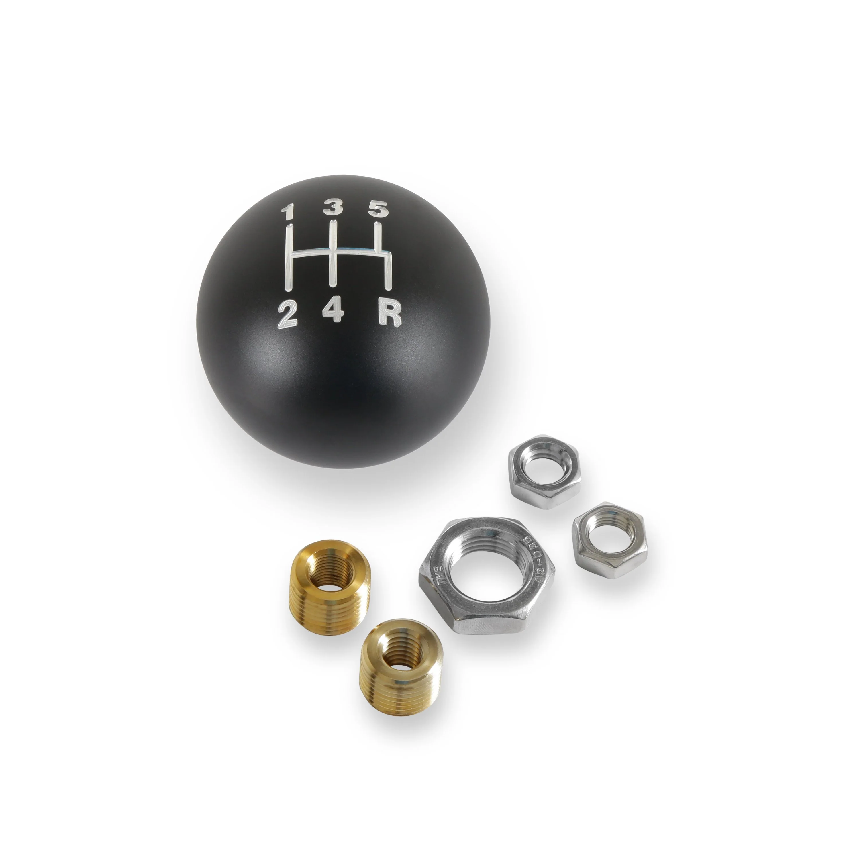 Hurst Shift Knob (5-Speed Lower Right Reverse) [M16 x 1.5 Thread - Inserts for 3/8-16 & 3/8-24 Included] Silver or Gloss Black - Image 12