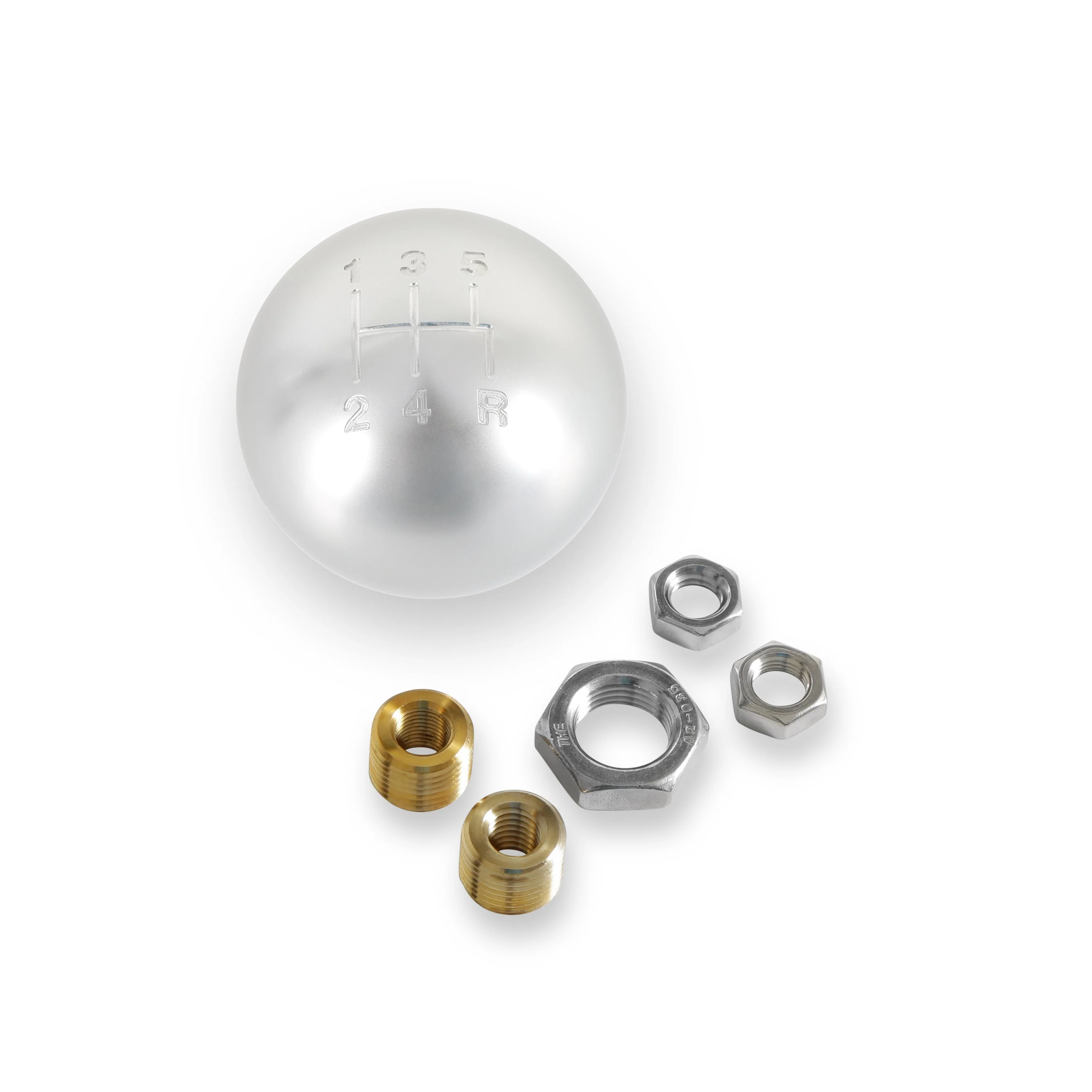 Hurst Shift Knob (5-Speed Lower Right Reverse) [M16 x 1.5 Thread - Inserts for 3/8-16 & 3/8-24 Included] Silver or Gloss Black - Image 2