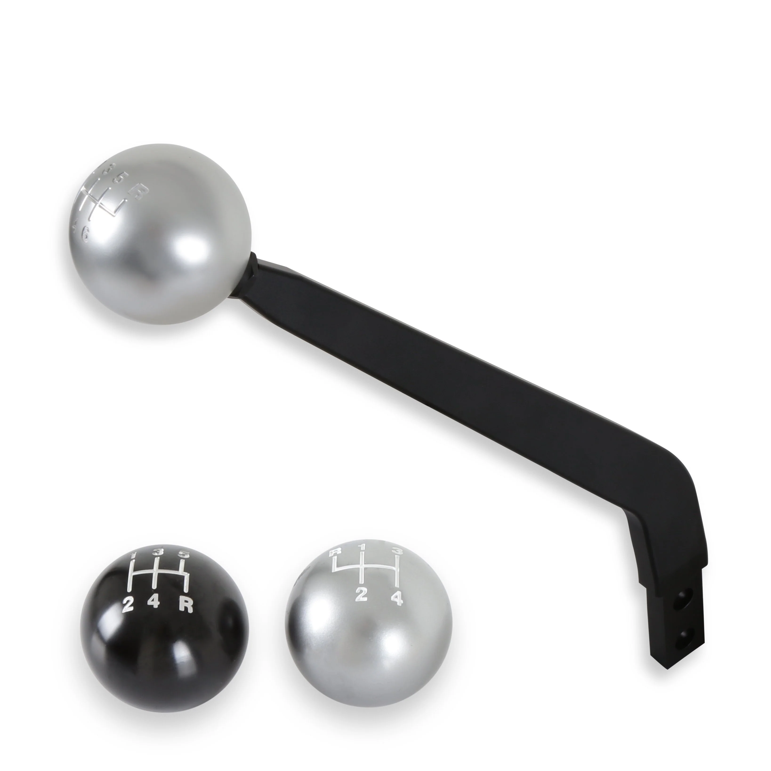 Hurst Shift Knob (5-Speed Lower Right Reverse) [M16 x 1.5 Thread - Inserts for 3/8-16 & 3/8-24 Included] Silver or Gloss Black - Image 5