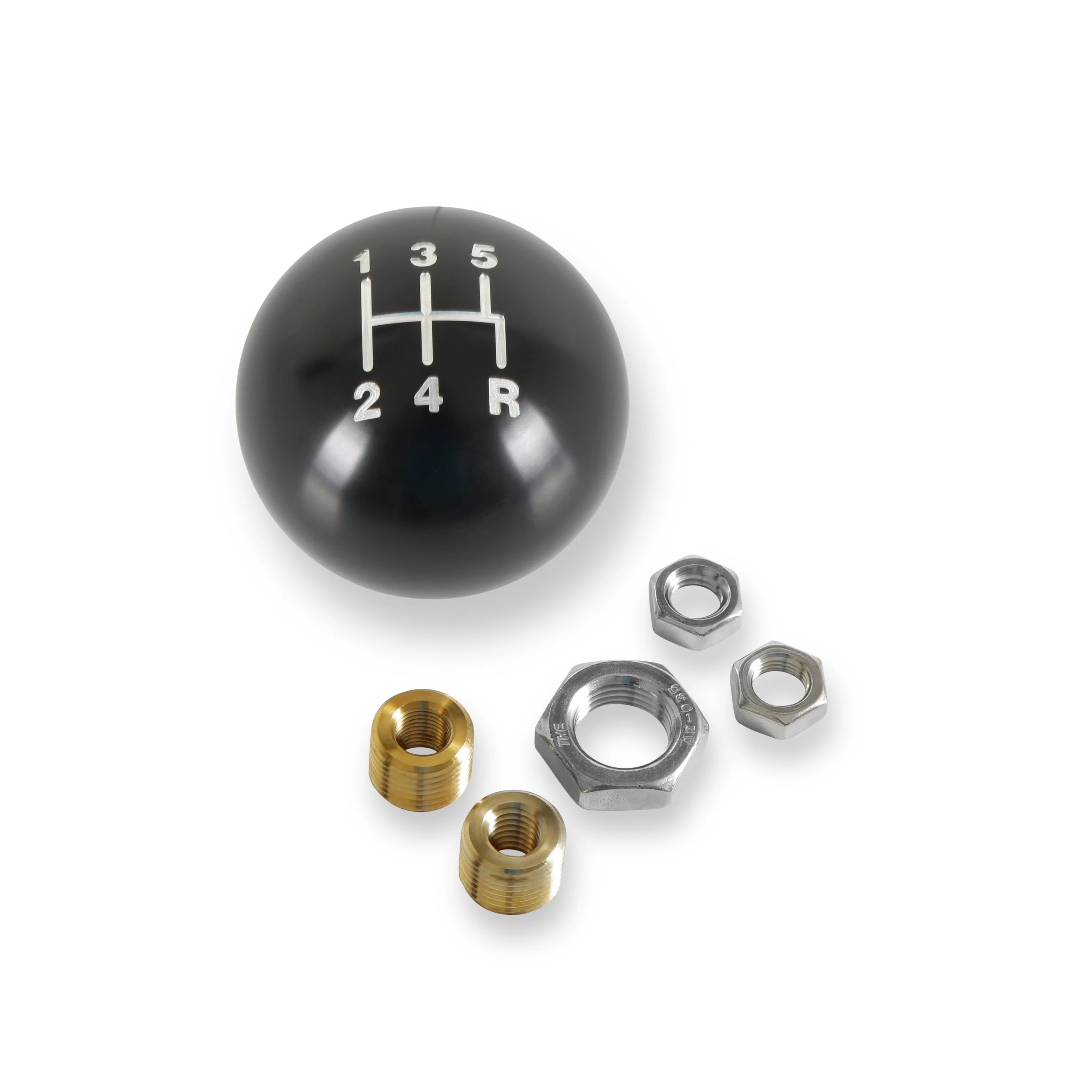 Hurst Shift Knob (5-Speed Lower Right Reverse) [M16 x 1.5 Thread - Inserts for 3/8-16 & 3/8-24 Included] Silver or Gloss Black - Image 7