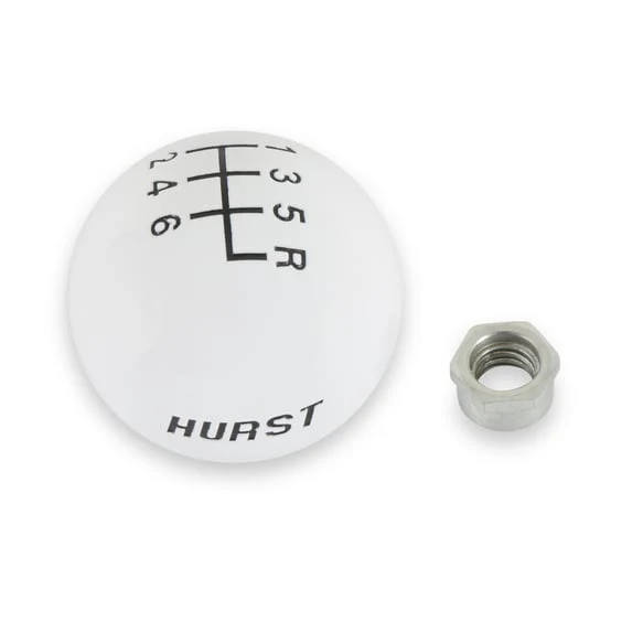 Hurst Shift Knob (6-speed Upper Right Reverse) [3/8-16 Threads] White or Black - Image 2