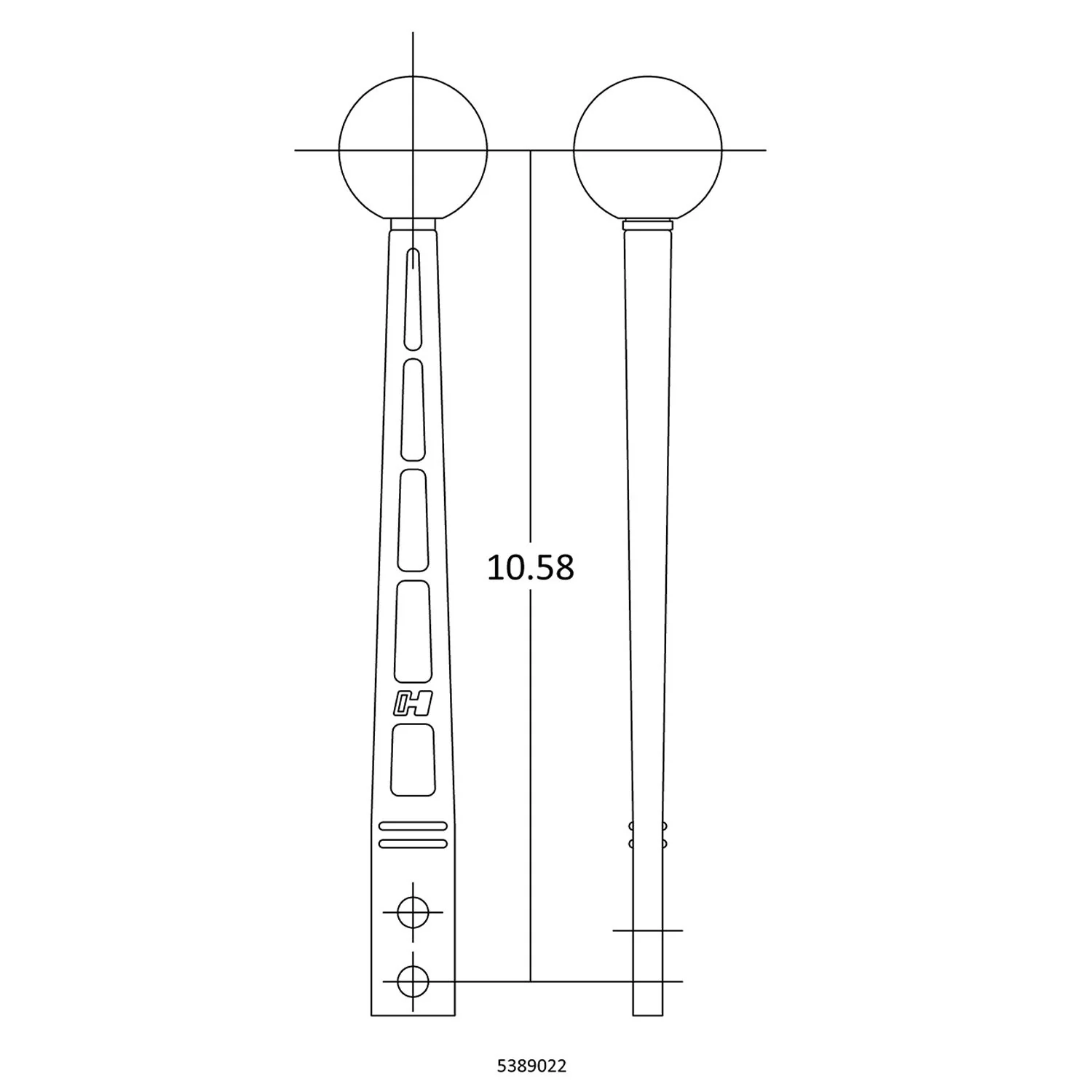 Hurst Shifter Stick - Tube Style (10.00-in Tall) 5389022 - Chrome - Image 6
