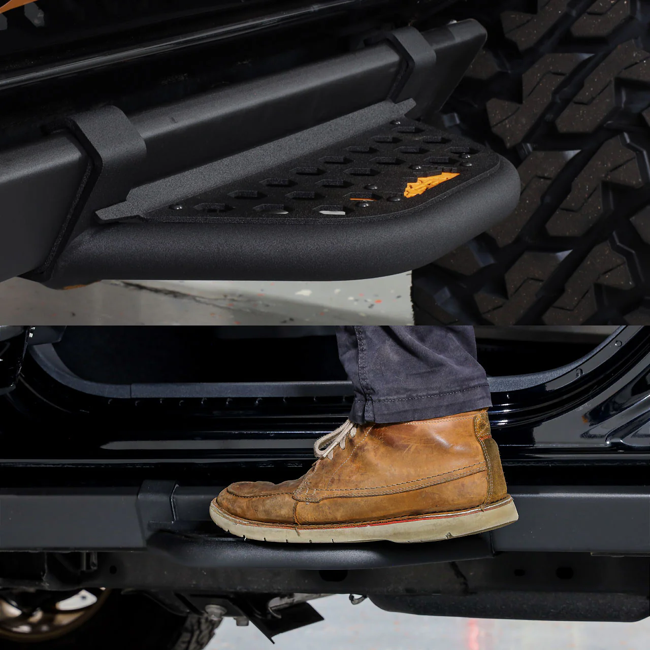 IAG Offroad Side Step Add-on for Ford Bronco (2021-2026) EZ-Step with Black Powder Coat Finish - Image 11