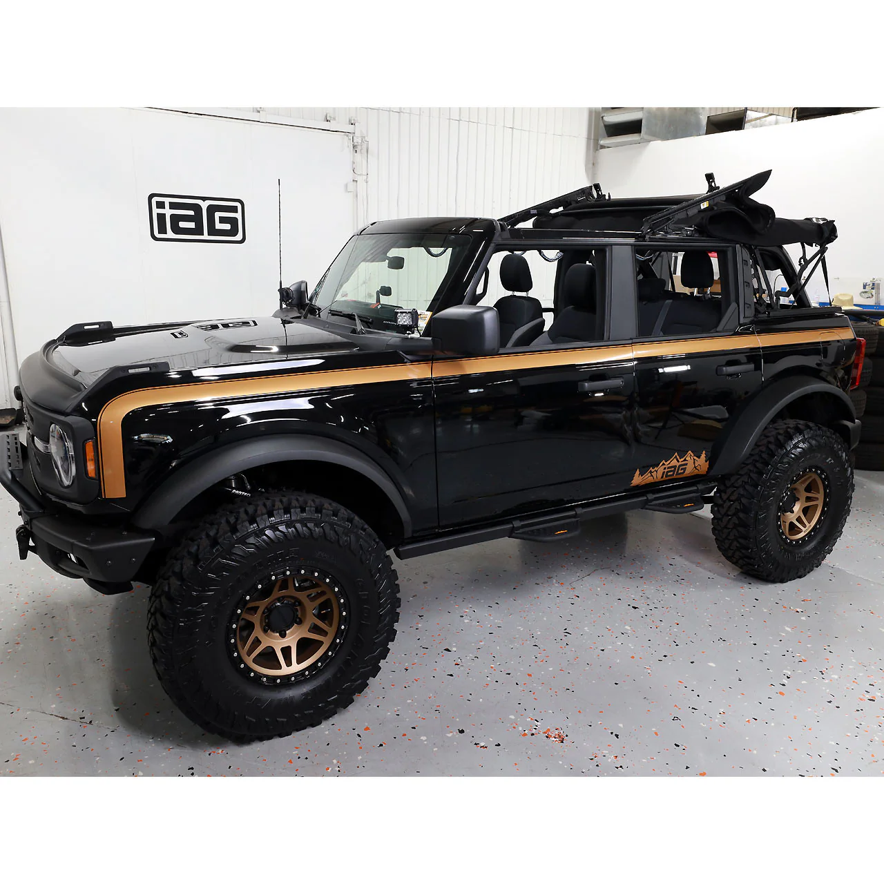 IAG Offroad Side Step Add-on for Ford Bronco (2021-2026) EZ-Step with Black Powder Coat Finish - Image 13