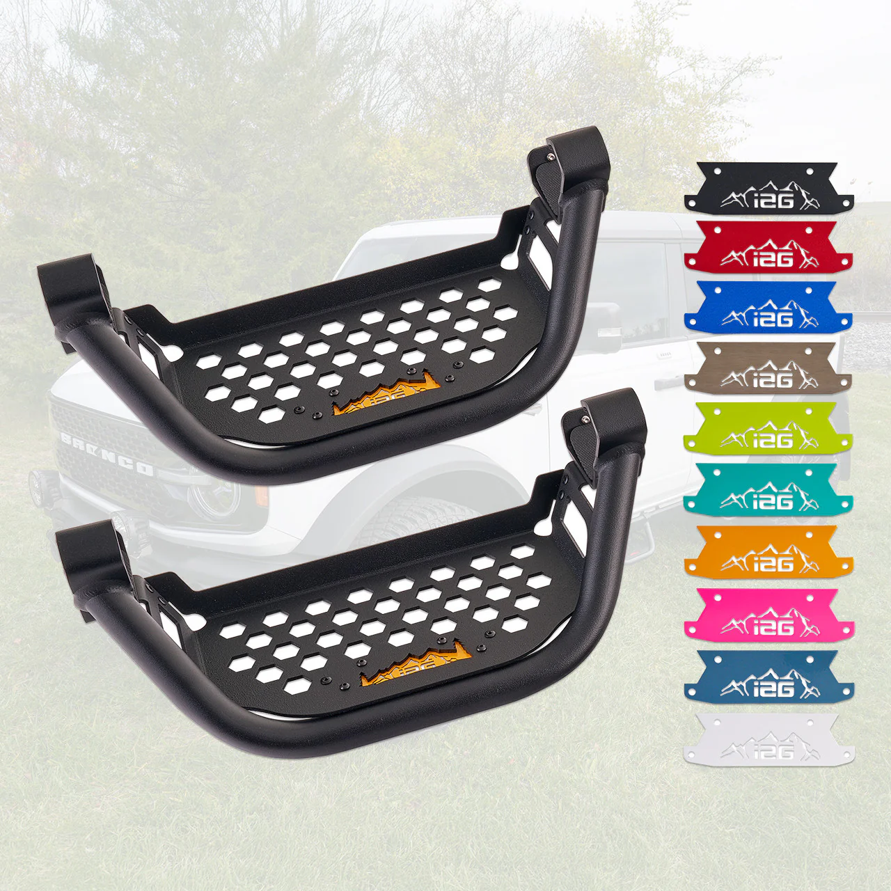 IAG Offroad Side Step Add-on for Ford Bronco (2021-2026) EZ-Step with Black Powder Coat Finish - Image 20