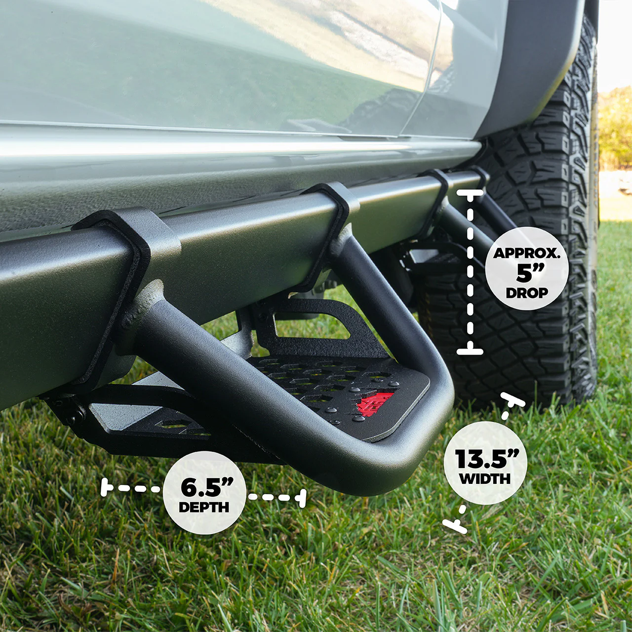 IAG Offroad Side Step Add-on for Ford Bronco (2021-2026) EZ-Step with Black Powder Coat Finish - Image 27