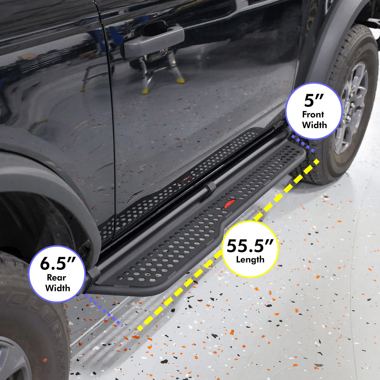 IAG Offroad Side Steps for Ford Bronco 6G (2021-2026) Full Length Bolt On for 2 or 4 Door - Requires OEM Rock Rails - Image 9