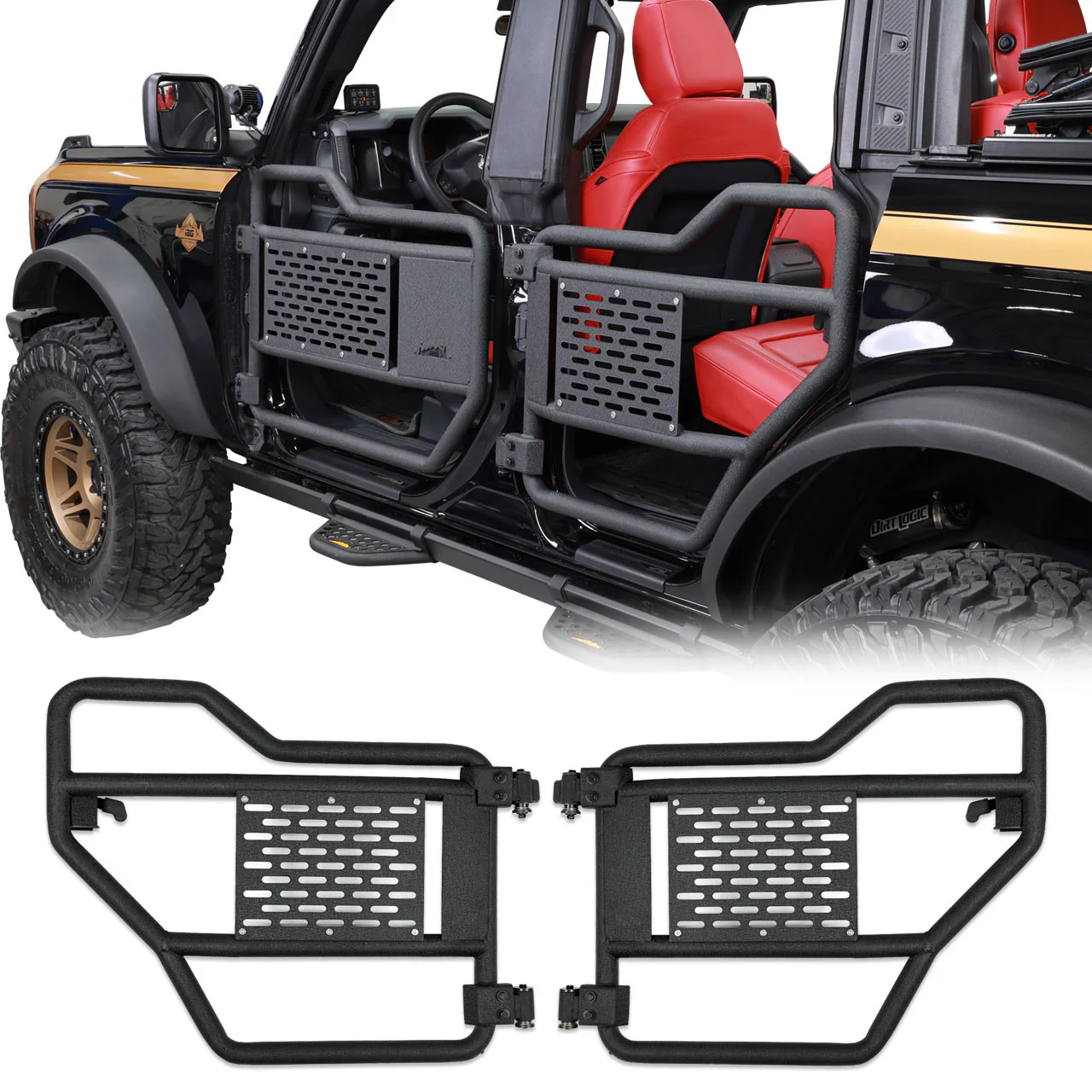 IAG Offroad Tube Doors for Ford Bronco (2021-2026) Front or Rear - Black Powder Coated - Image 21