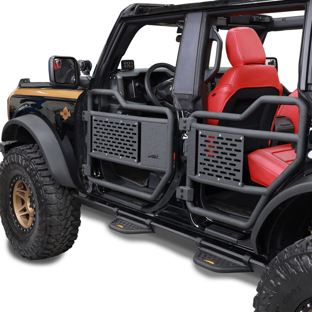 IAG Offroad Tube Doors for Ford Bronco (2021-2026) Front or Rear - Black Powder Coated - Image 9