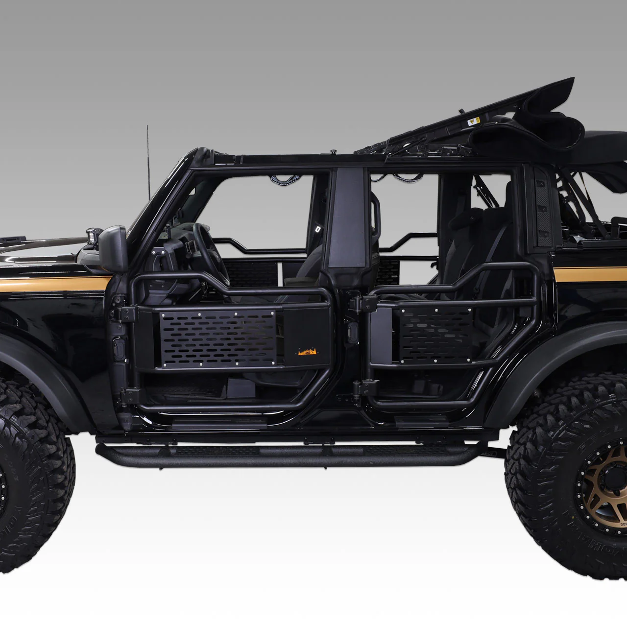 IAG Offroad Tube Steps for Ford Bronco (2021-2026) I-Line Full Length For Use without Factory Rock Rails IAG-BDY-F3040 - Image 2