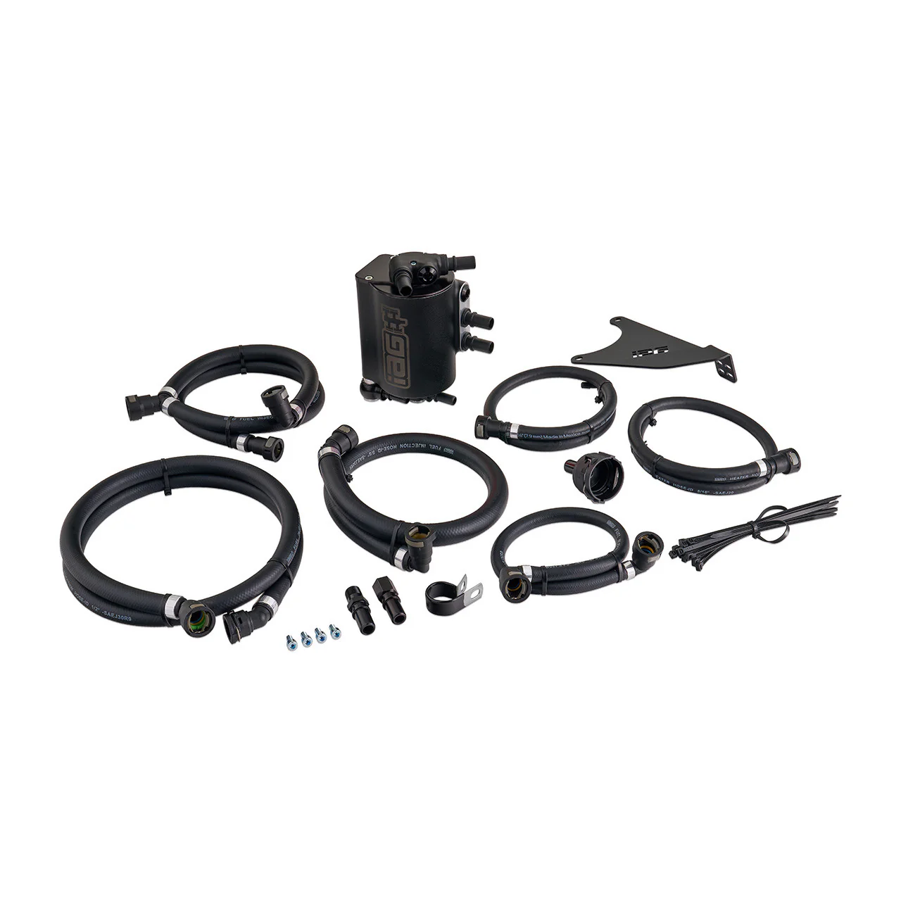 IAG Performance Air Oil Separator for Subaru Outback XT (20-26) Wilderness (22-26) Black / Red / Neon Yellow IAG-ENG-7191 - Image 3