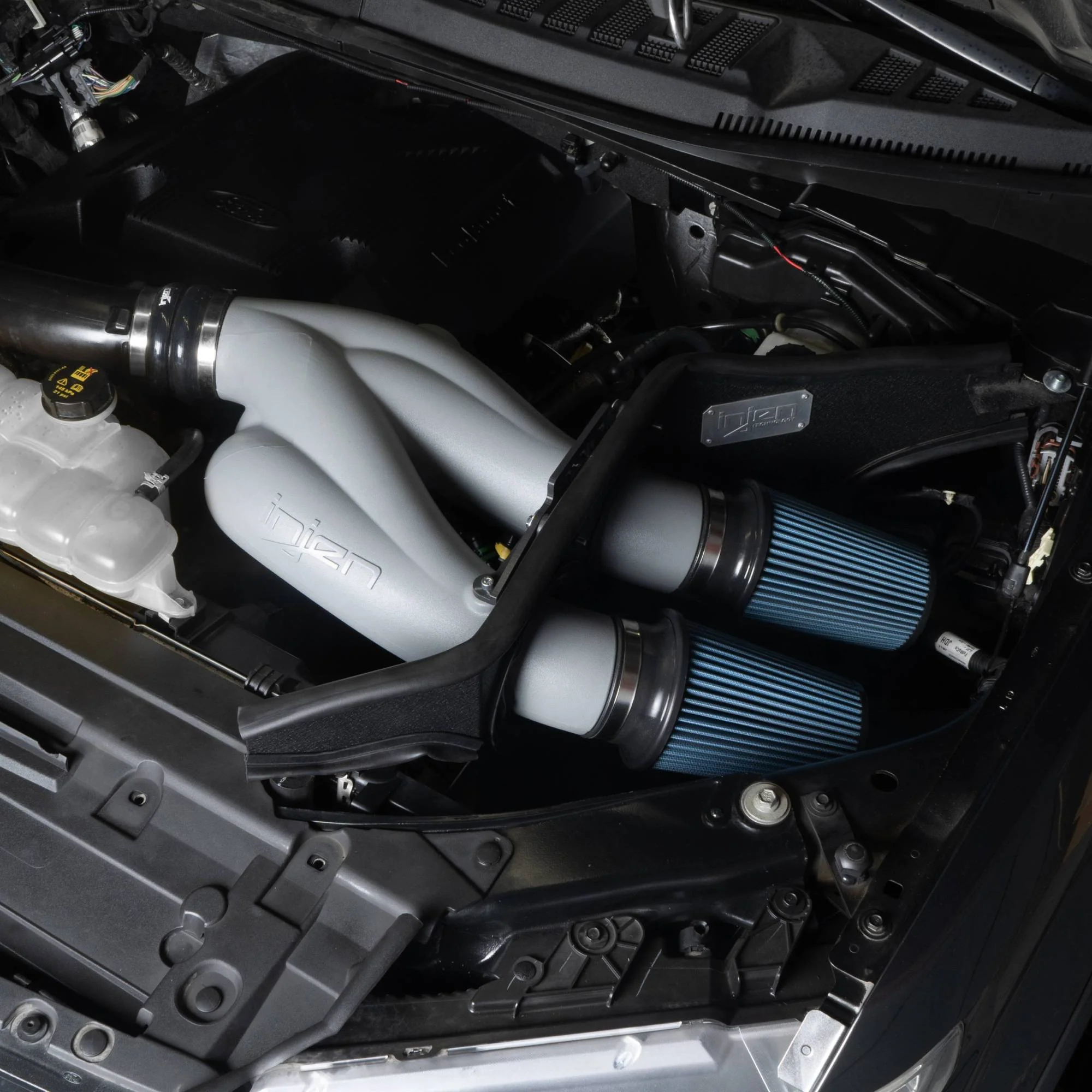 Injen PF Cold Air Intake Ford F150 Raptor V6 3.5L Turbo (2017-2025) Black / Blue / Cement - Image 2