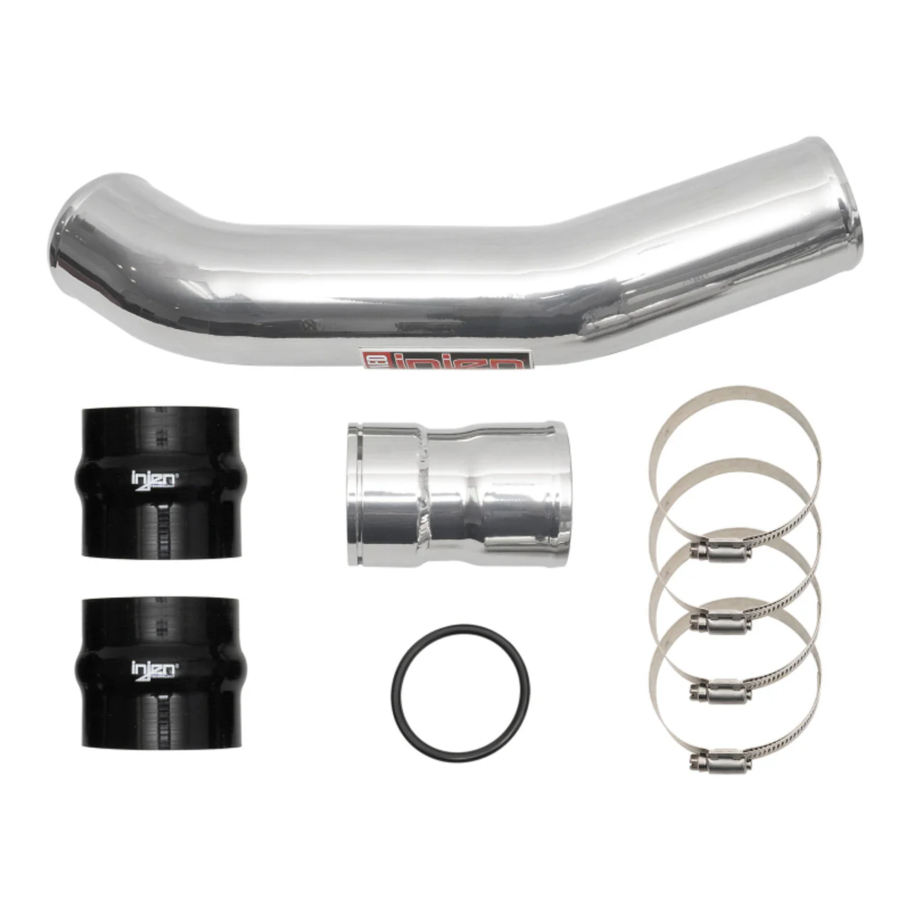 Injen SES Intercooler Pipes Ford F250/ F350/ F450/ F550 6.7L Turbo V8 (2017-2022) Polished/ Black/ Red w/ Hot Side Piping Only - Image 8