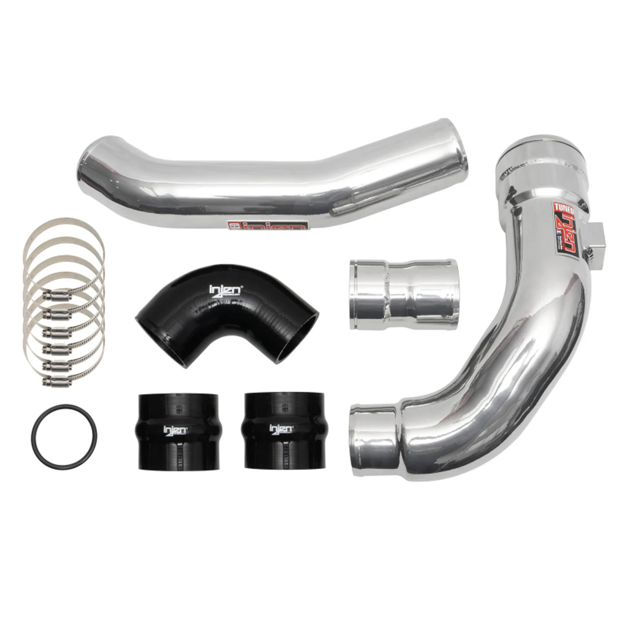 Injen SES Intercooler Pipes Ford F250 F350 F450 F550 6.7 Turbo V8 (2017-2022) Hot & Cold Side - Black / Red / Polished - Image 3