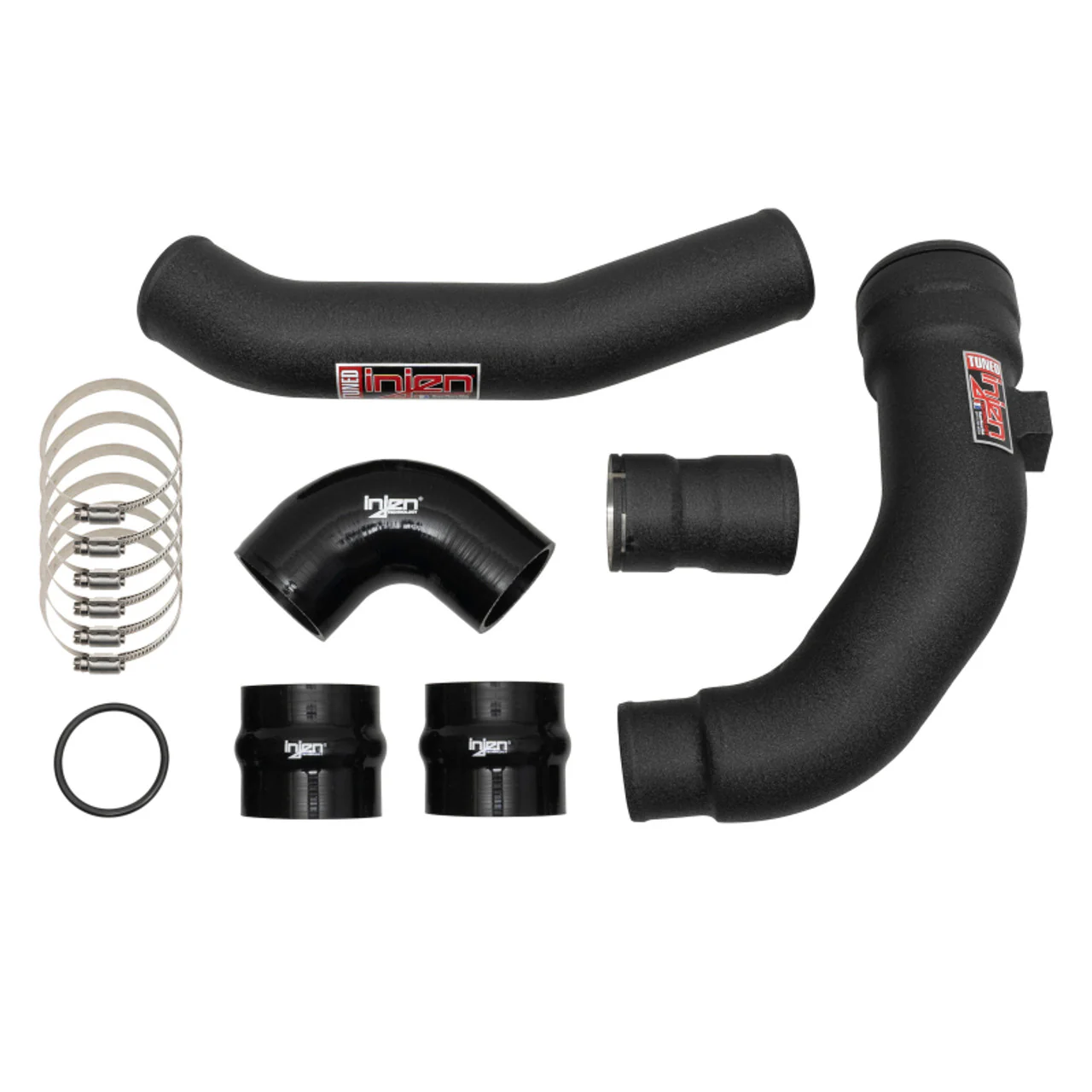 Injen SES Intercooler Pipes Ford F250 F350 F450 F550 6.7 Turbo V8 (2017-2022) Hot & Cold Side - Black / Red / Polished - Image 6