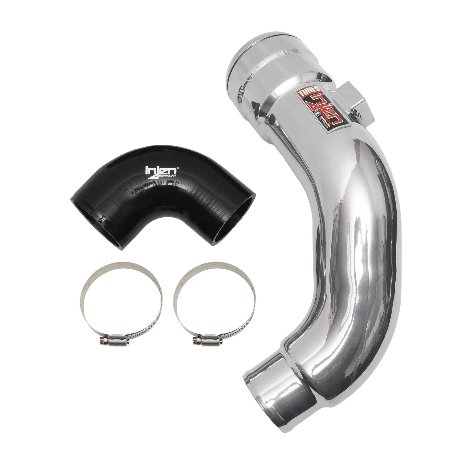 Injen SES Intercooler Piping Ford F250 / F350 / F450 / F550 6.7L V8 Super Duty (17-22) [Cold Side Only] Polished  / Wrinkle Red or Black Finish - Image 3