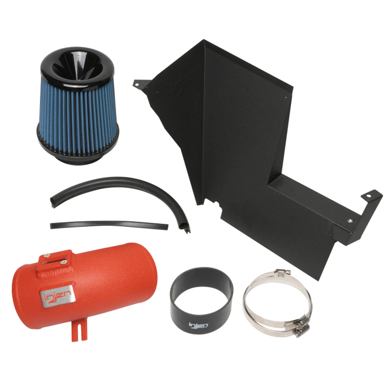 Injen Short Ram Air Intake BMW M340i / M440i xDrive 3.0L Turbo Hybrid B58 (2021-2022) Polished/ Black/ Red - Image 4