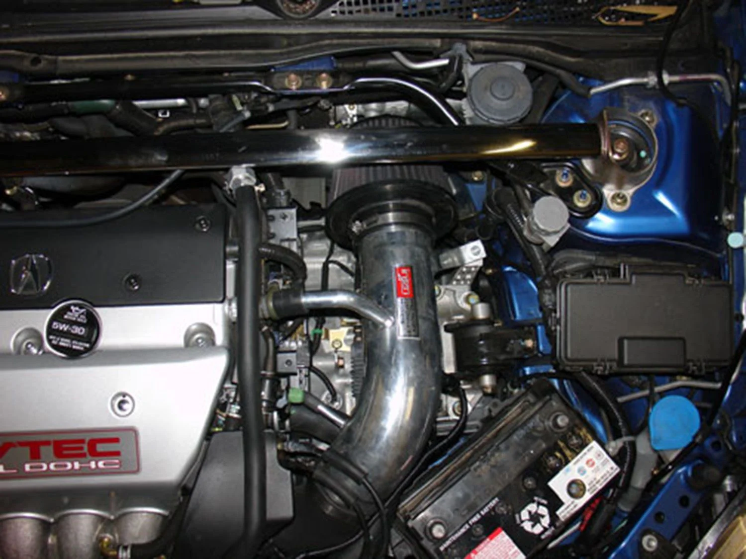 Injen Short Ram Air Intake Honda Civic Si 2.0L EP3 (02-05) Polished or Laser Black - Image 3