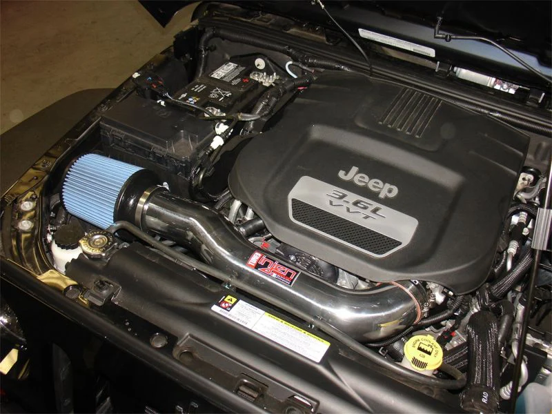 Injen Short Ram Air Intake Jeep Wrangler JK V6-3.6L (12-17) Polished or Black - Image 3