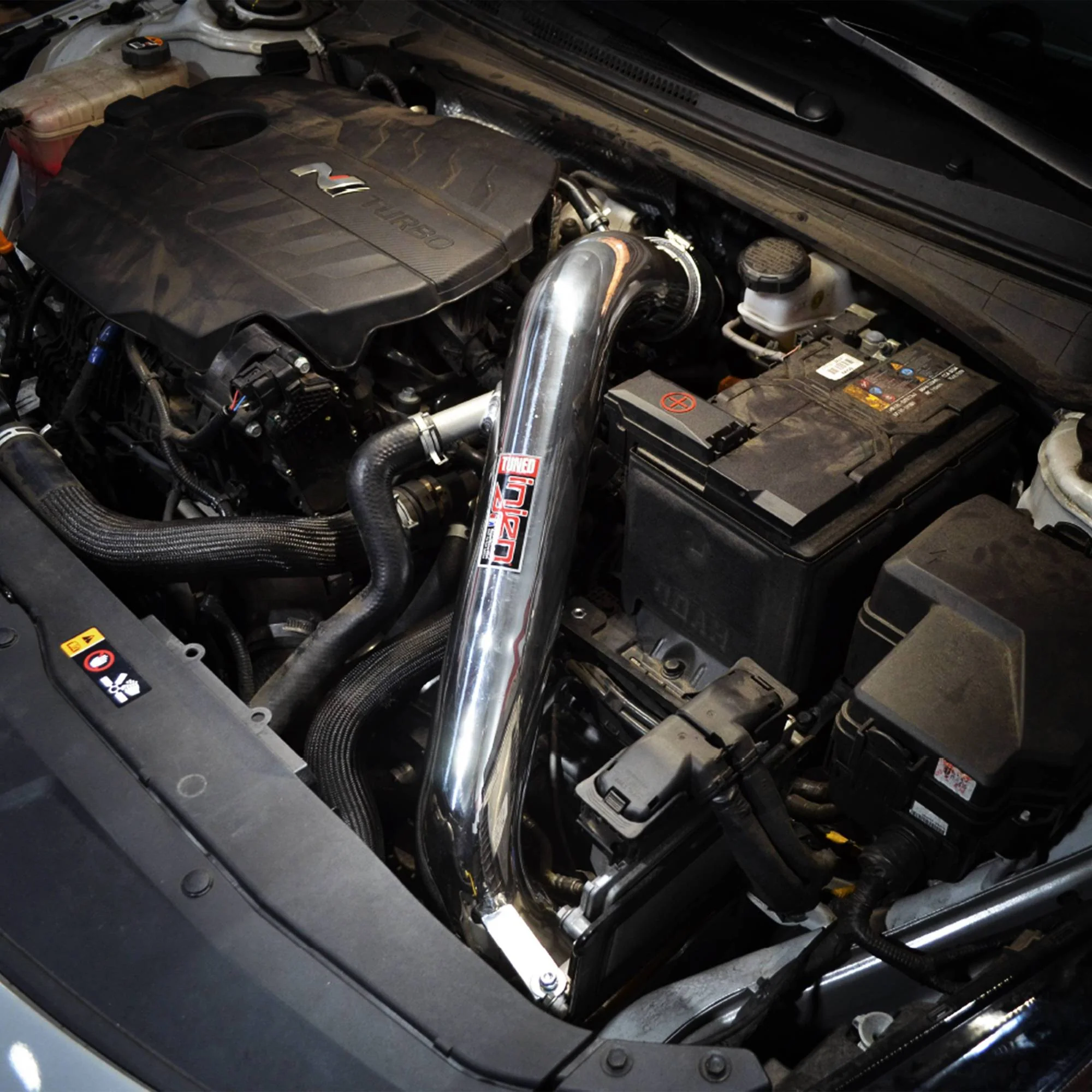 Injen SP Cold Air Intake System Hyundai Elantra N 2.0L Turbo (22-23) Polished / Wrinkle Black / Wrinkle Red - Image 5