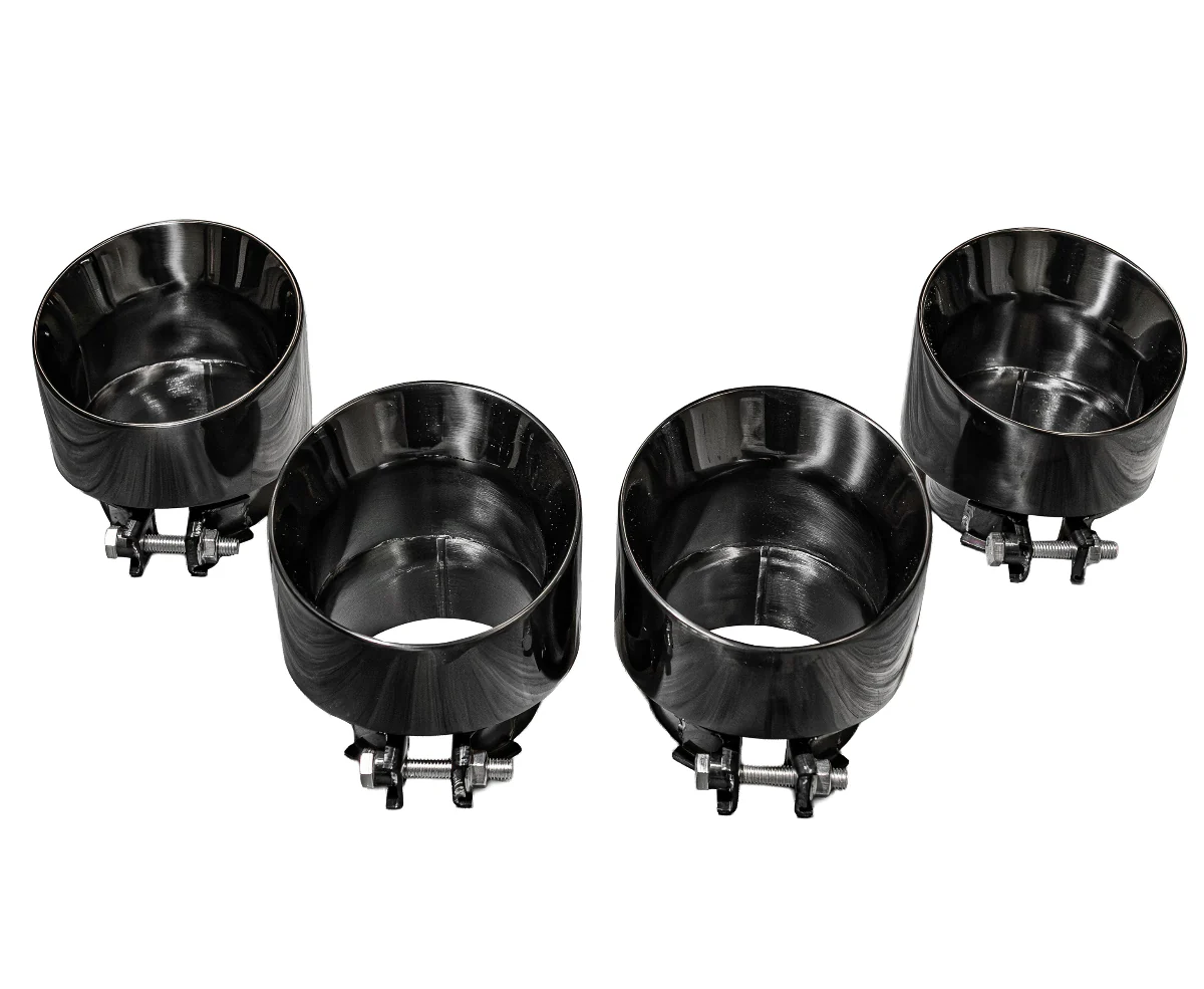 IRL 4.5" Slant Cut Exhaust Tips BMW G87 M2 / G80 G81 M3 / G82 G83 M4 (2021-2025) Set of 4, Clamp-On OEM Replacement - Image 7
