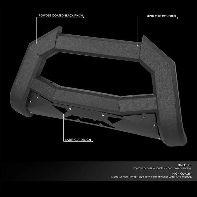 J2 Engineering Bull Bar for Cadillac Escalade 1500 / ESV / EXT2 (2007-2014) Bat Face / Diagonal Slat / Tubular Design - Image 4