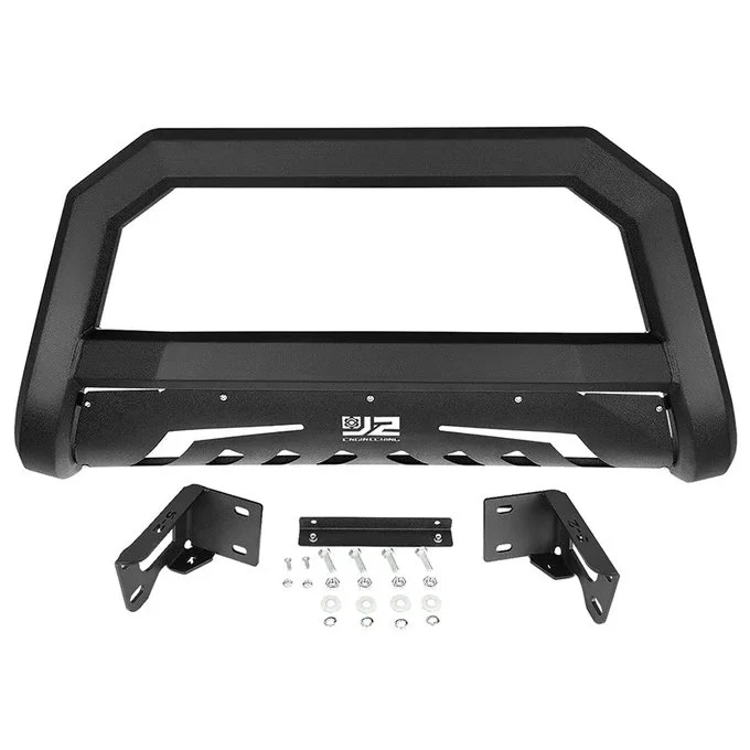 J2 Engineering Bull Bar for Ford F250 / F350 / F450 / F550 Super Duty (1999-2007) Bat Face / Diagonal Slat / Tubular Design - Image 13