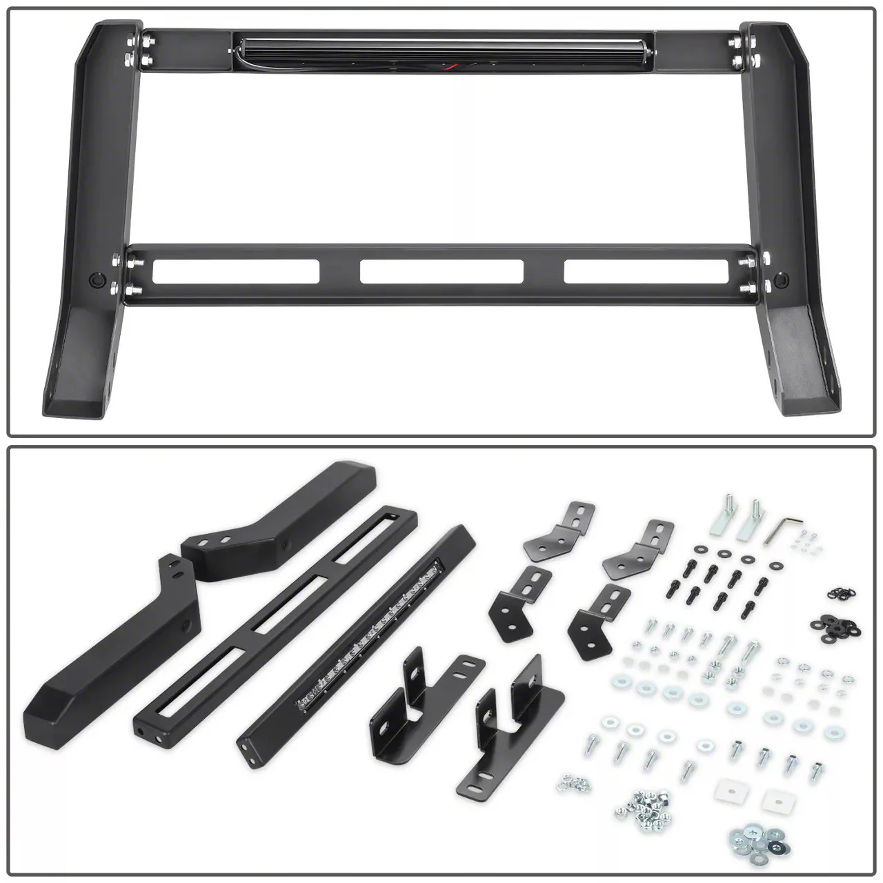 J2 Engineering Bull Bar for Chevy Silverado / GMC Sierra 1500 (99-06) Modular Style with LED Light Bar J2-BURB-8001 - Image 4