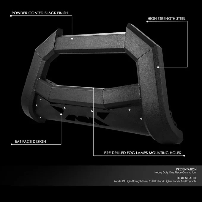 J2 Engineering Bull Bar for Toyota Tacoma (2005-2015) Bat Face / Diagonal Slat / Tubular Design - Image 9