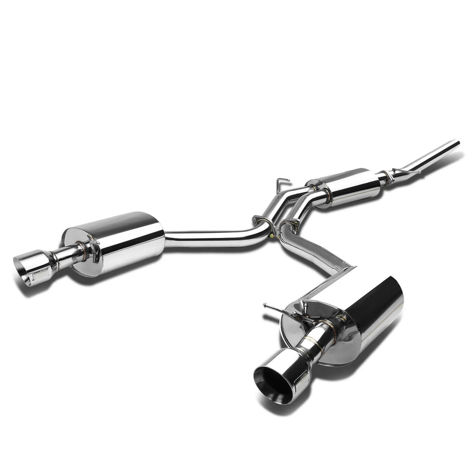 J2 Engineering Exhaust for Audi A4 1.8T / 2.0T (2003-2008) Catback with Dual Polished Tips J2-CBE-OS-032