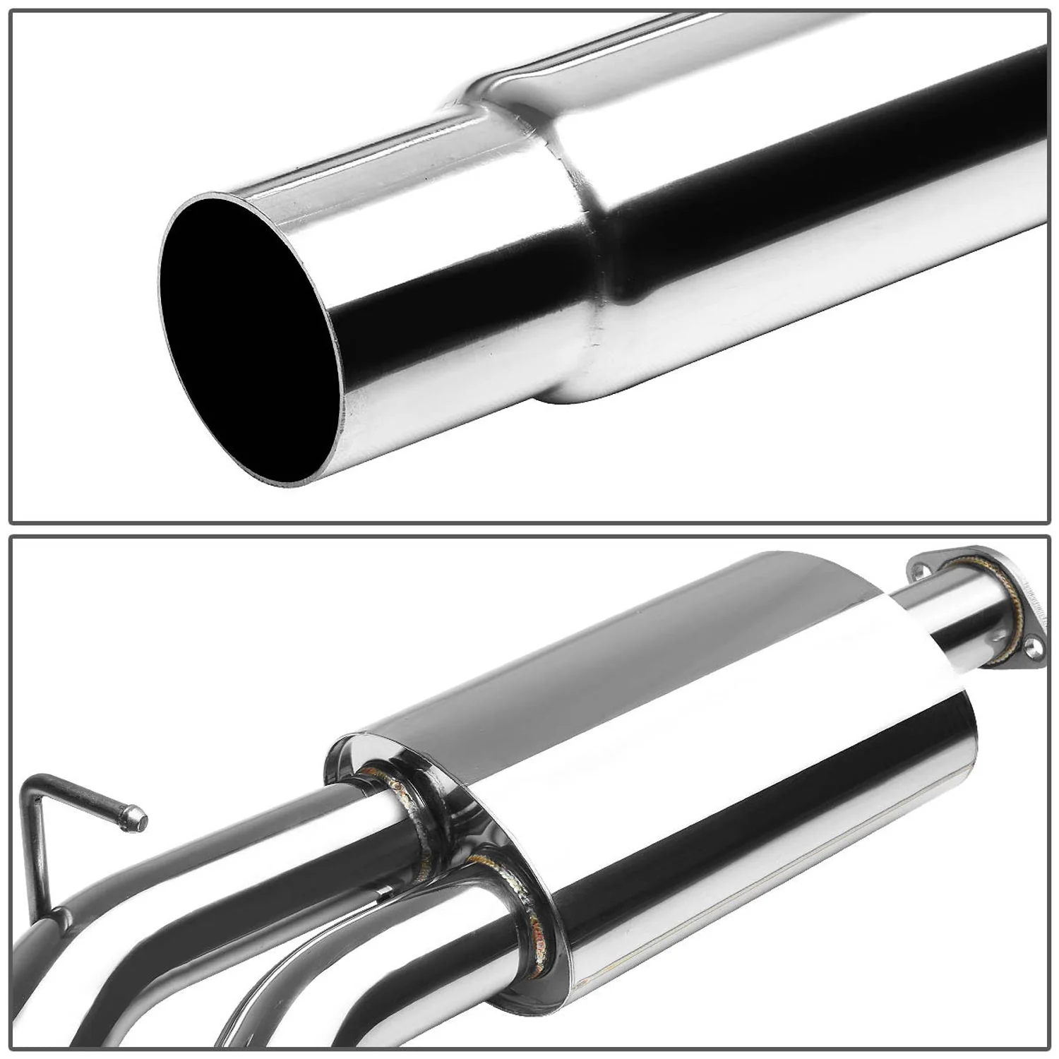 J2 Engineering Exhaust for Audi A4 1.8T / 2.0T (2003-2008) Catback with Dual Polished Tips J2-CBE-OS-032 - Image 4