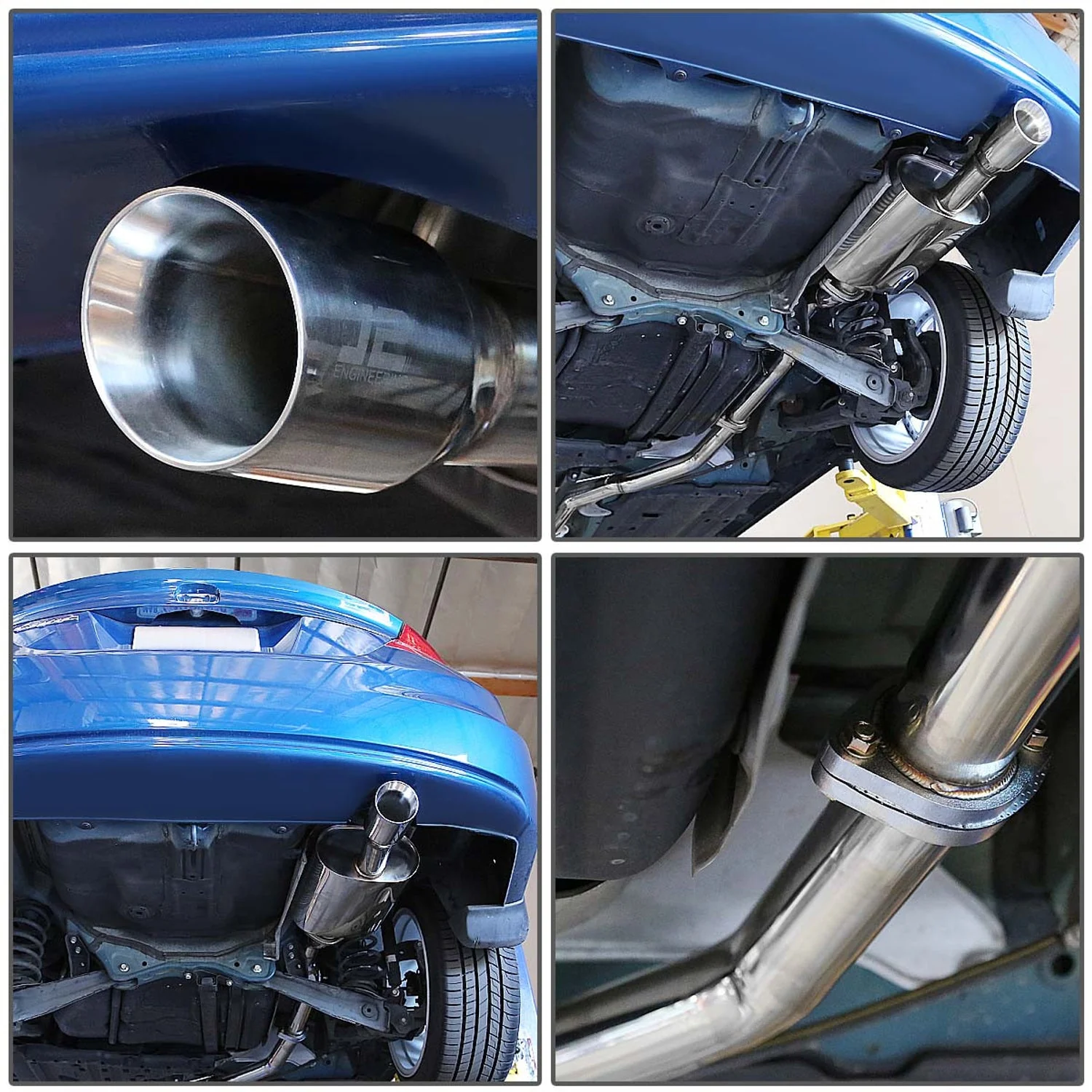J2 Engineering Exhaust for Honda Civic Coupe FG (2012-2015) Catback with Polished Tip J2-CBE-OS-064 - Image 7