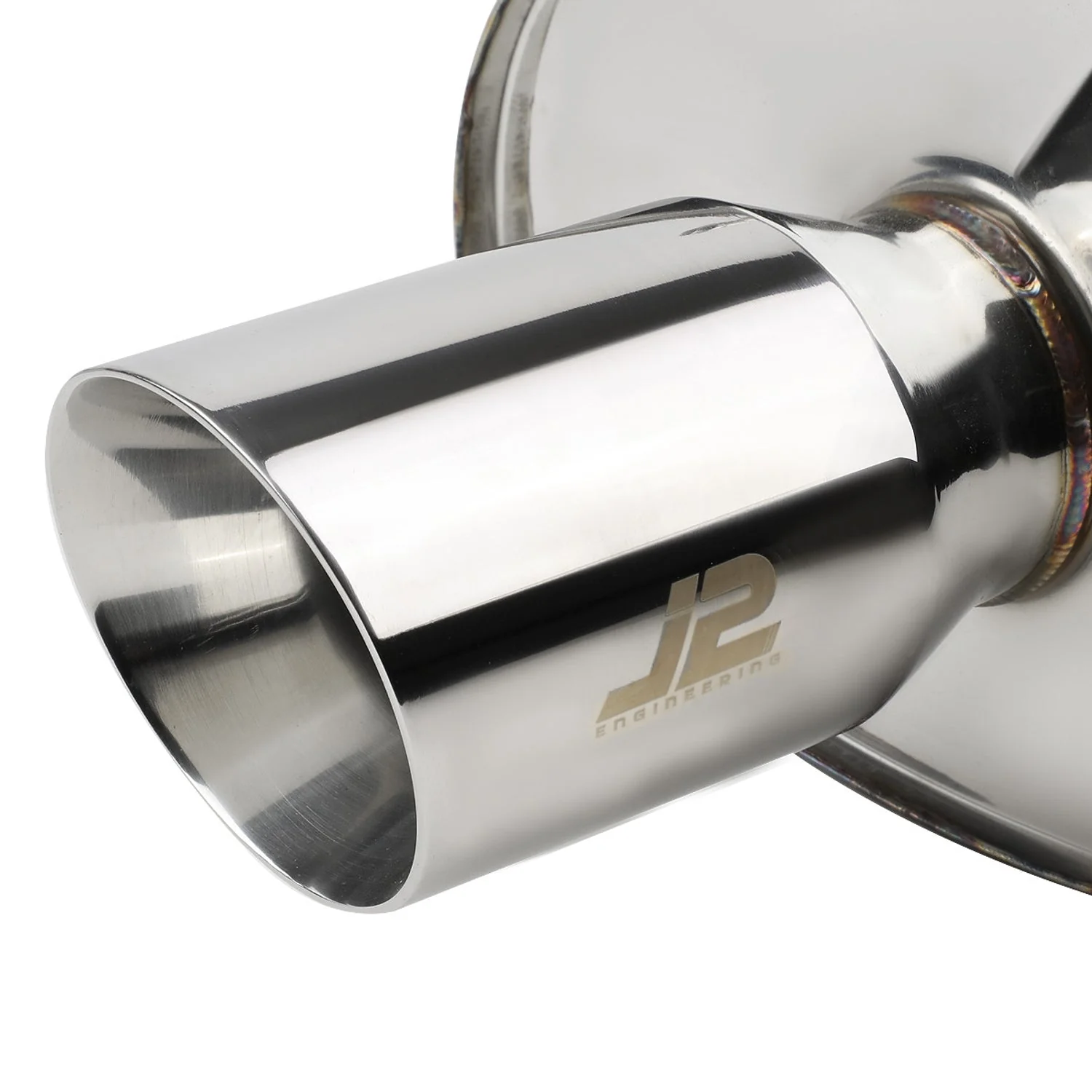 J2 Engineering Exhaust for Honda Civic EP3 Hatchback (2003-2005) Catback with Polished Tip J2-CBE-OS-071 - Image 2