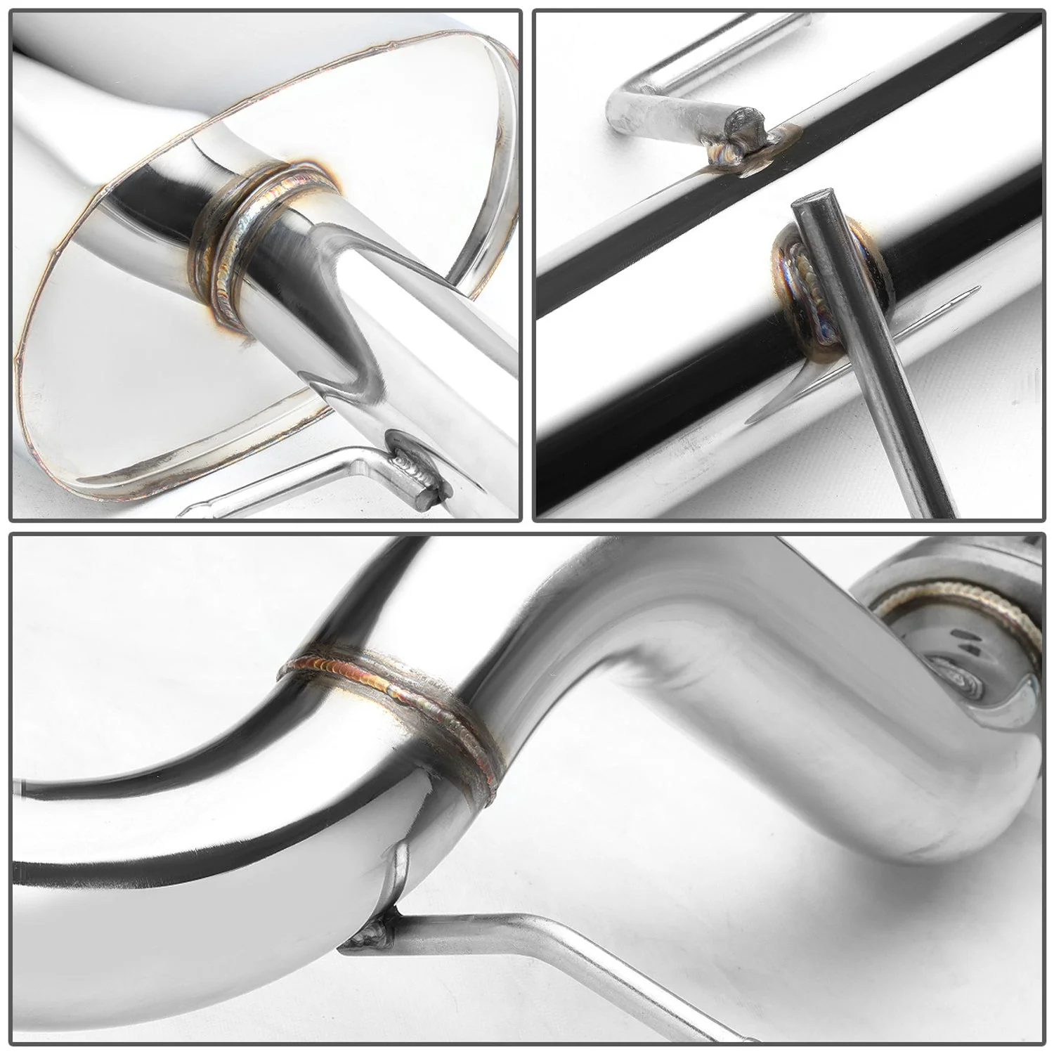 J2 Engineering Exhaust for Honda Civic EF Sedan (1988-1991) Catback with Polished Tip J2-CBE-OS-076 - Image 4