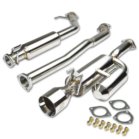 J2 Engineering Exhaust for Honda Civic Si FG2 Sedan 2.0L (2007-2011) Catback with Single Polished Tip J2-CBE-034