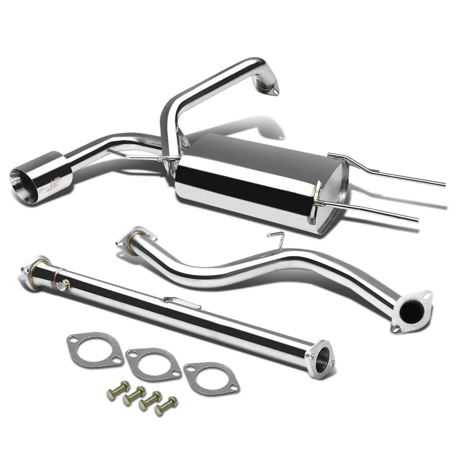 J2 Engineering Exhaust for Mazda 3 2.0L Hatchback (2010-2013) Catback with Polished Tip J2-CBE-OS-056 - Image 2