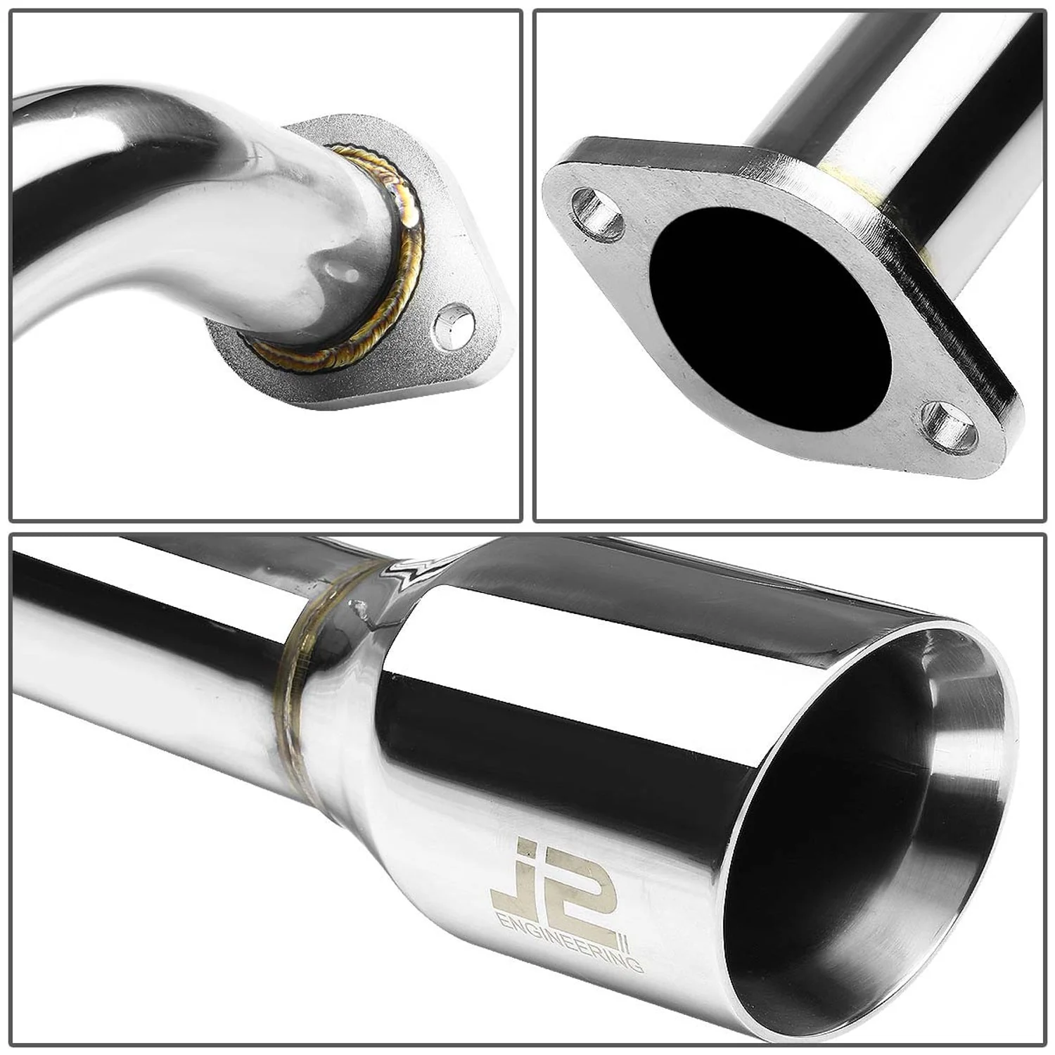 J2 Engineering Exhaust for Toyota Matrix (2003-2008) Catback with Polished Tip J2-CBE-OS-059 - Image 4