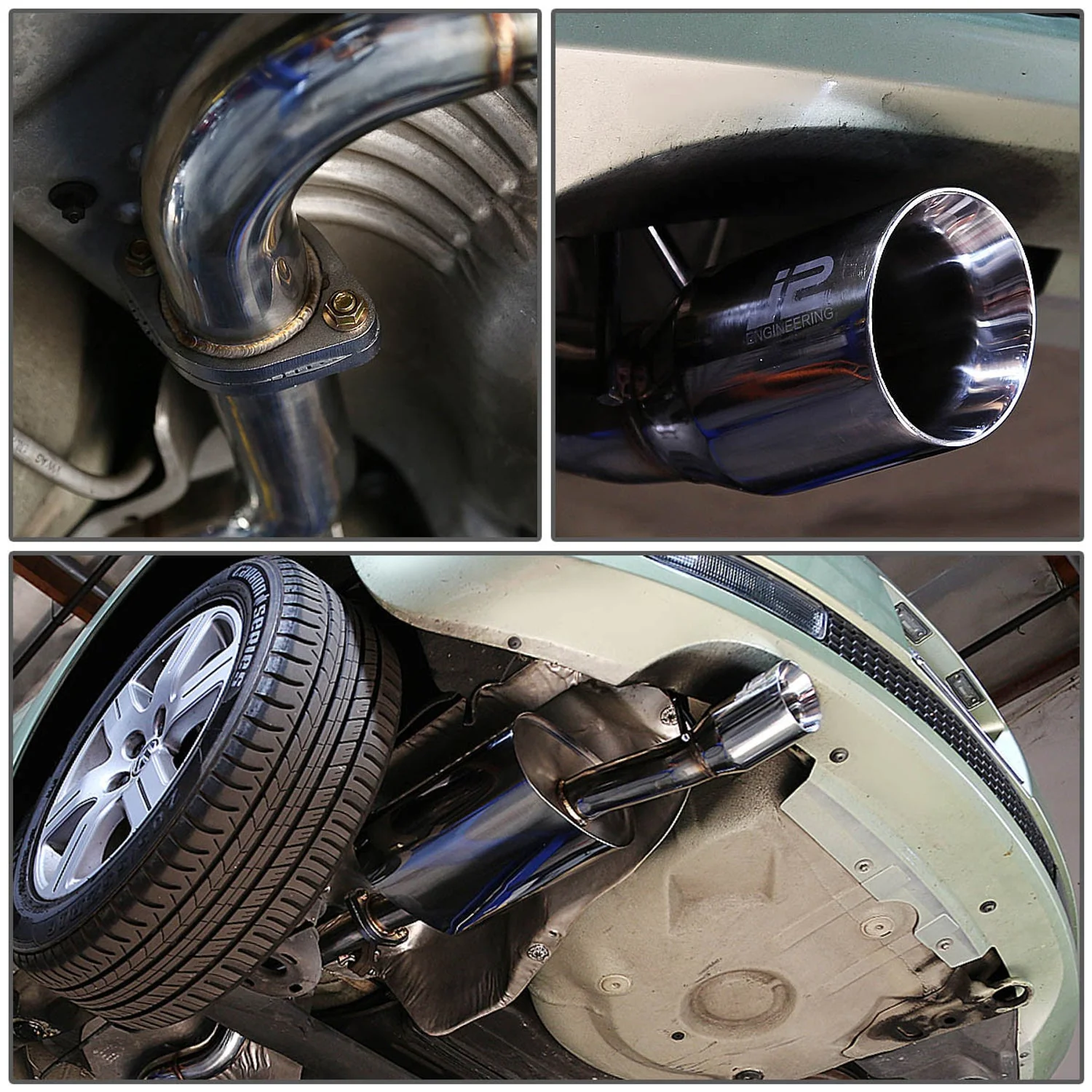 J2 Engineering Exhaust for VW Beetle 2.5L (2006-2010) Catback with Polished Tip J2-CBE-OS-062 - Image 5