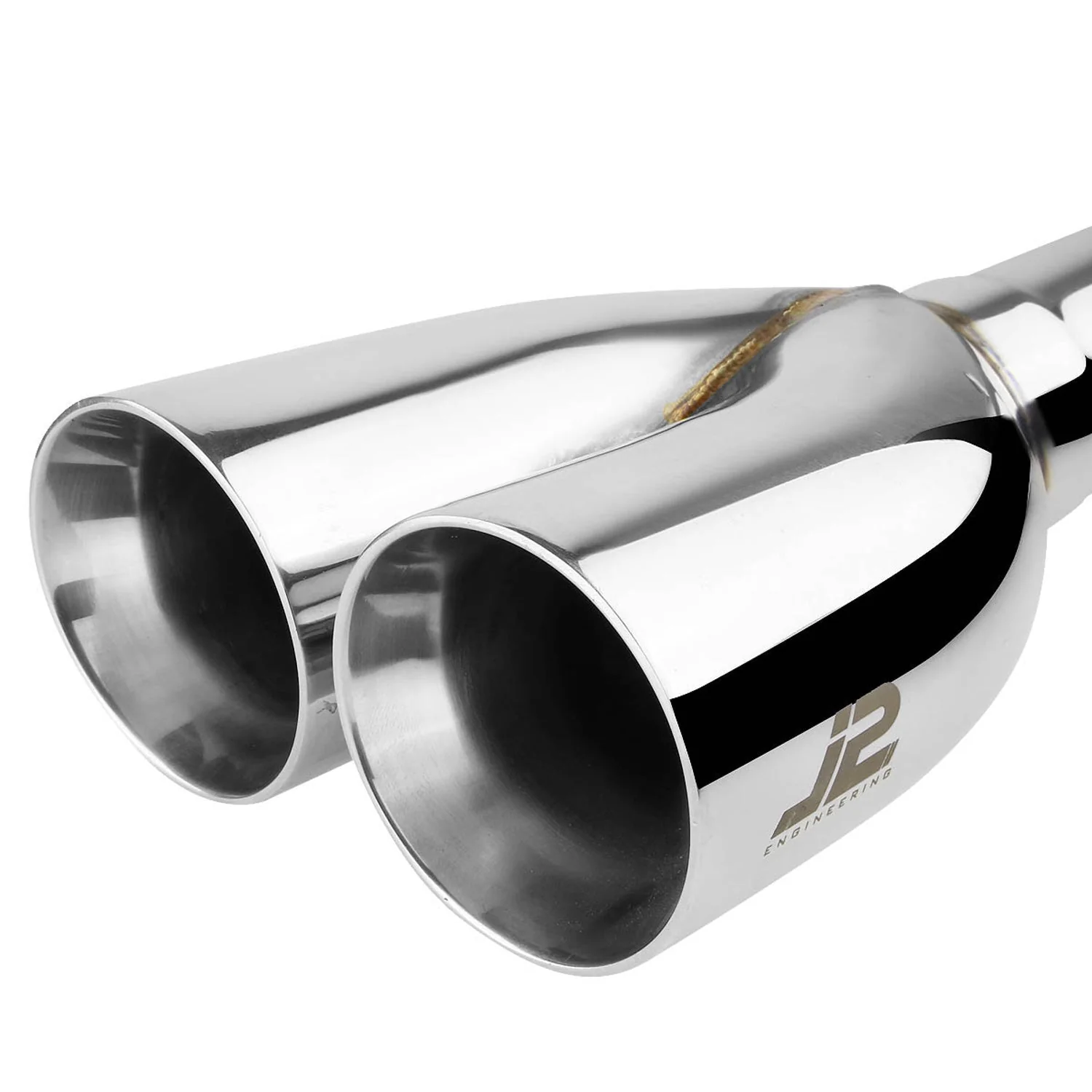 J2 Engineering Exhaust for VW Jetta (1993-1999) Catback with Dual Polished Tips J2-CBE-DS-039 - Image 2